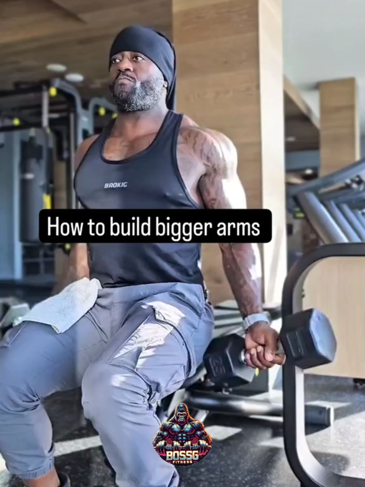 You want bigger arms?Try this arm routine.  #bigarmstips #bigarmscheck #swole #armpump #arms #bigarms #bicepsworkout #armtoning #bossgfitness #feelthepump #musclepump #bossgfitness 