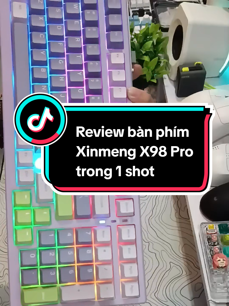 Review bàn phím Xinmeng X98 Pro trong 1 shot #reviewcongnghe #tech #tiktoktech #banphimgaming #banphimco #xinmengx98pro 