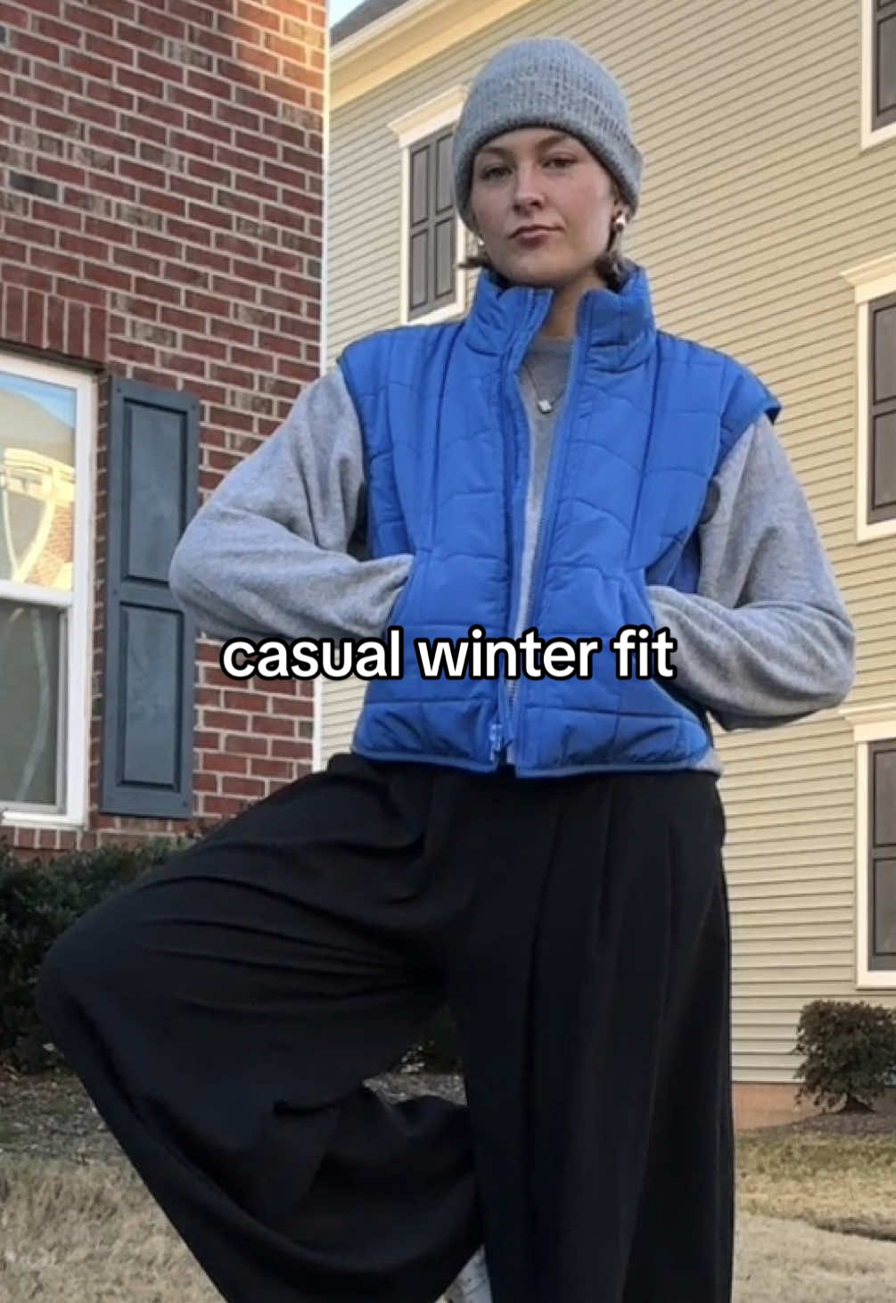 i’m having the hardest time dressing for this weather as an NC girl when it was literally 65° last week lol but i loveeee this outfit! all items are linked in my amazon storefront and shopmy 🫶🏻#creatorsearchinsights #winterootd #casualoutfits #winteroutfit #amazonfinds #vestoutfit 