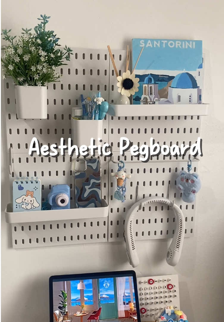 Dekor ruangan pakai pegboard set #pegboard #dekorasikamar #dekorasidinding #kamarestetik 