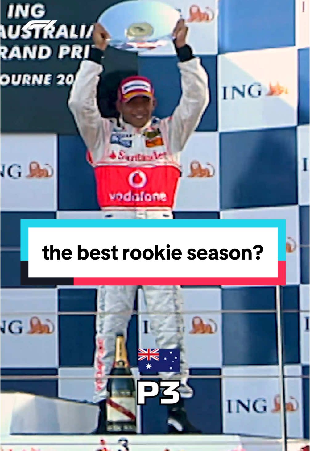 starting your f1 career with a podium residency 🐐 #f1 #formula1 #mclaren #lewishamilton 