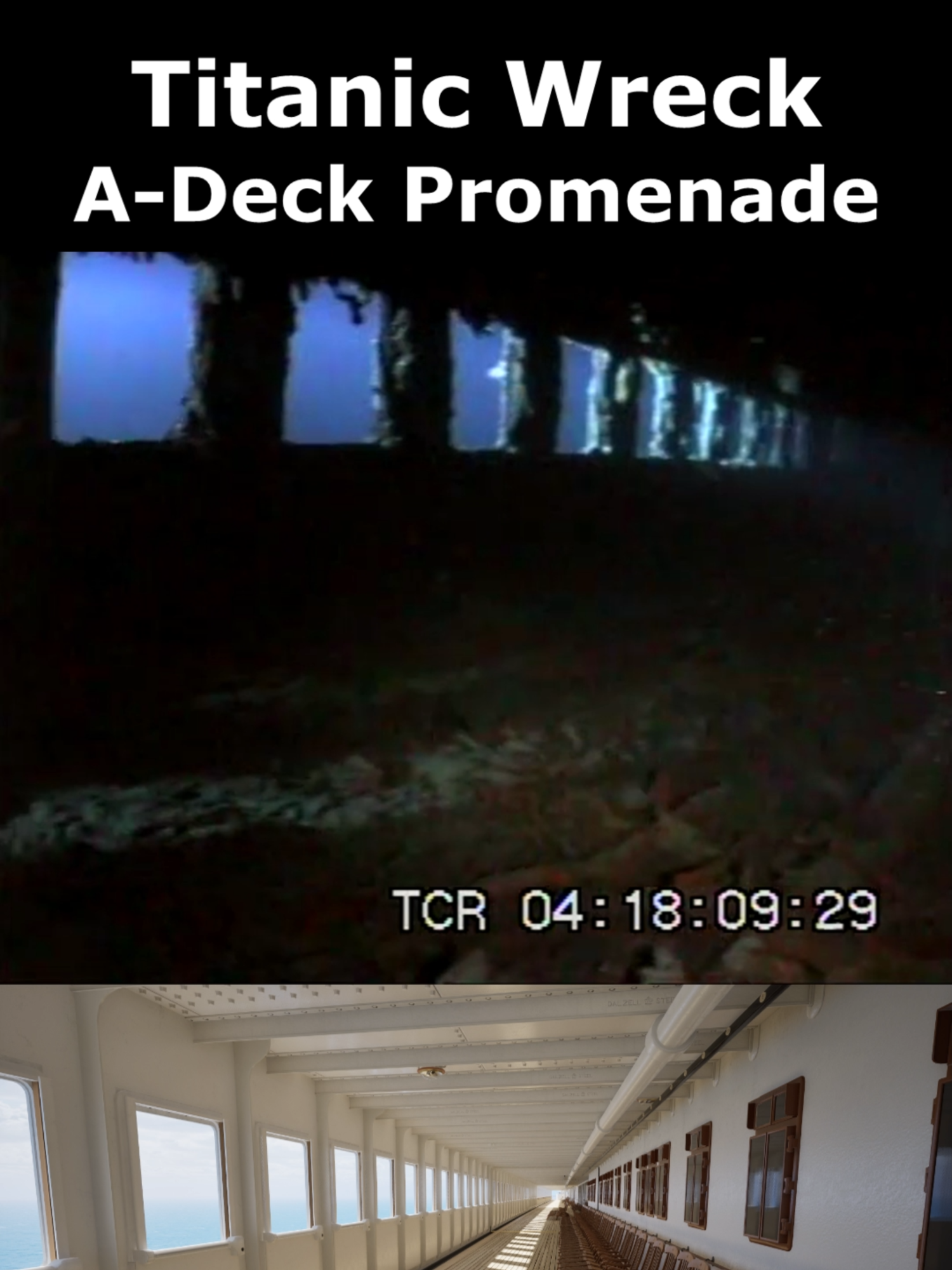 Titanic Wreck - 1st Class Promenade Deck #titanic #titanic1912 #titanicwreck #titanicwrack #wreck #submarine #titanicdisaster #titanicmovie #jamescameron #typ