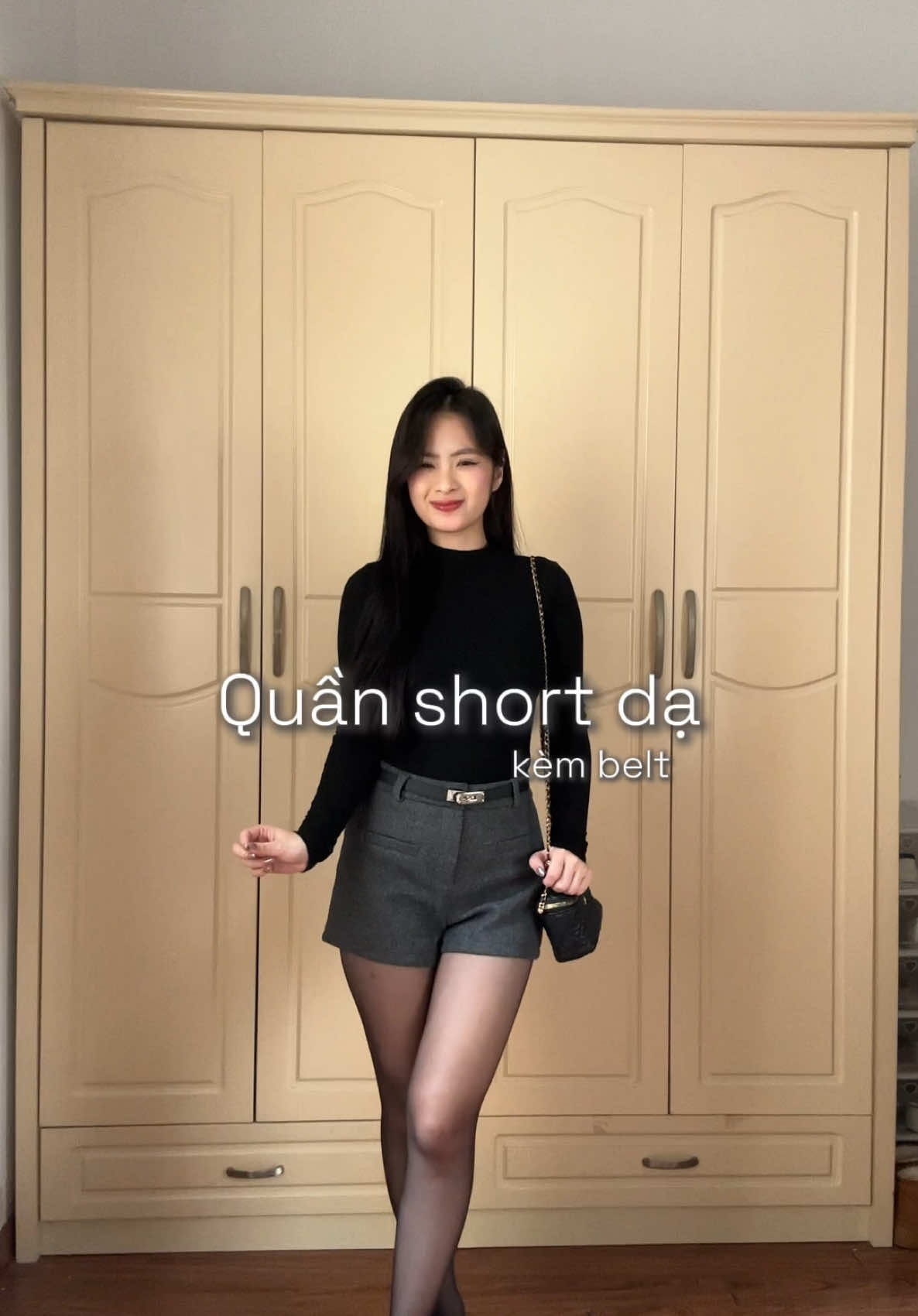 ✨Review quần short dạ QC form đẹp siêu sang chảnh #emsocday #quanshort #quanshortda 