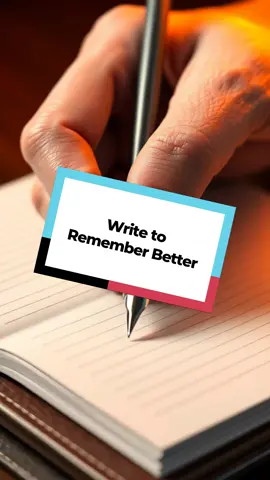 Write to Remember Better... #MemoryRetention #HandwritingBenefits