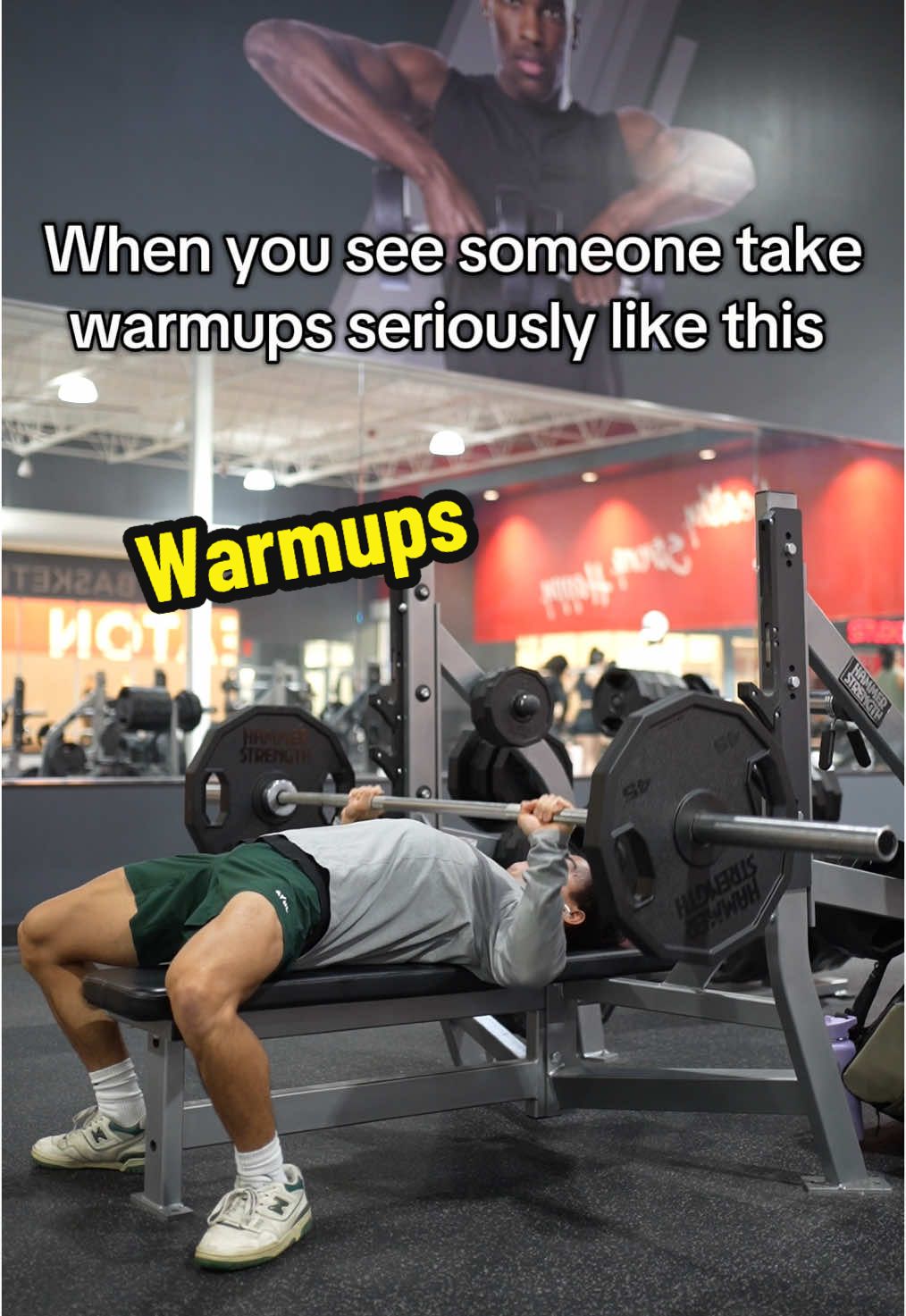 The best way to warmup for a heavy lifting session is to take as many warmup sets as necessary only doing a few reps at a time (you’ll avoid excessive fatigue this way). With that said, these warmup reps shouldn’t be half effort, you should pretend the weight is as heavy as your working weight and contract just as hard. #fyp #Fitness #gym #bodybuilding 