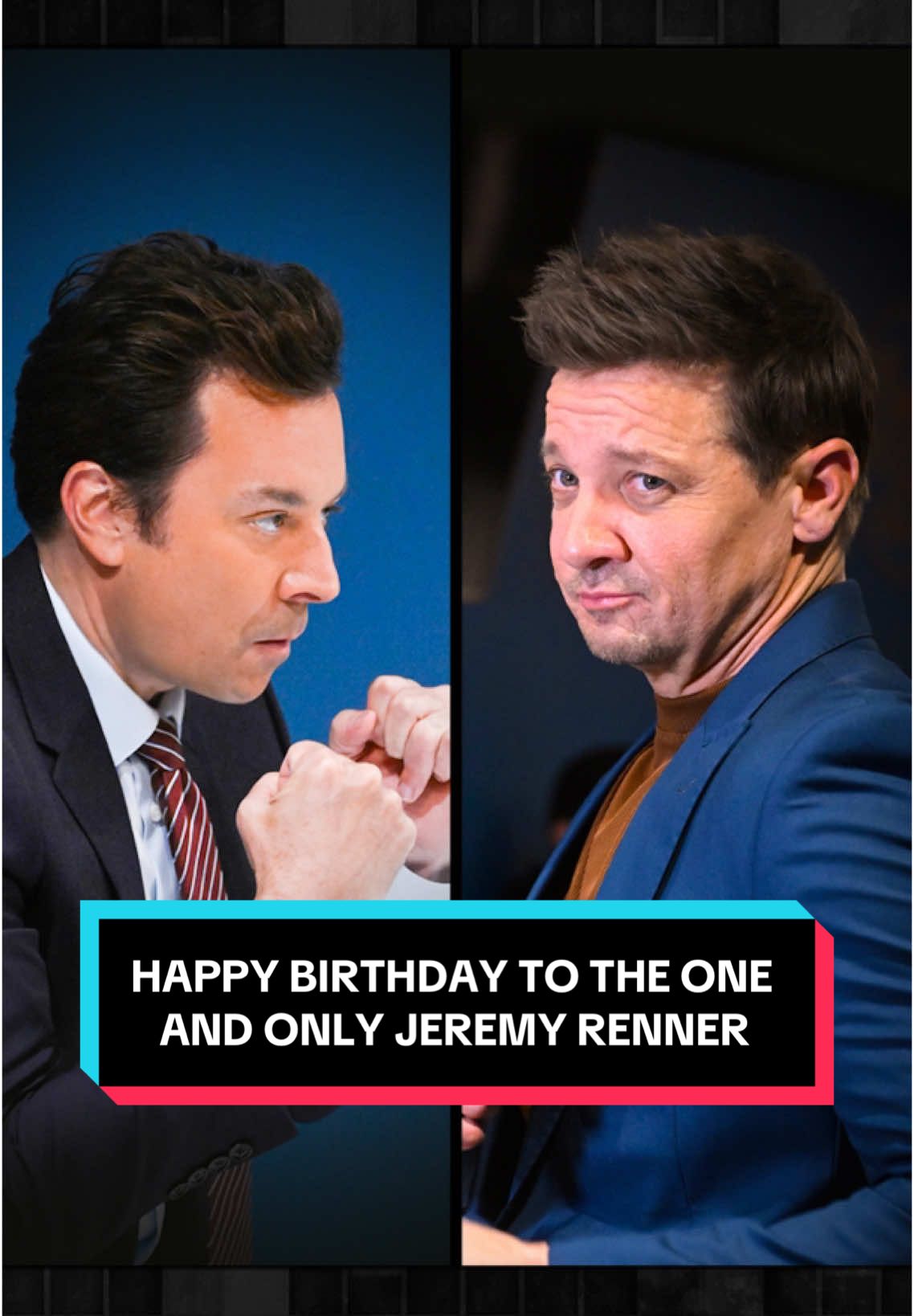 Happy birthday to the one and only @Jeremy Renner! 👊🎉 #FallonFlashback #TonightShow #JeremyRenner #JimmyFallon 