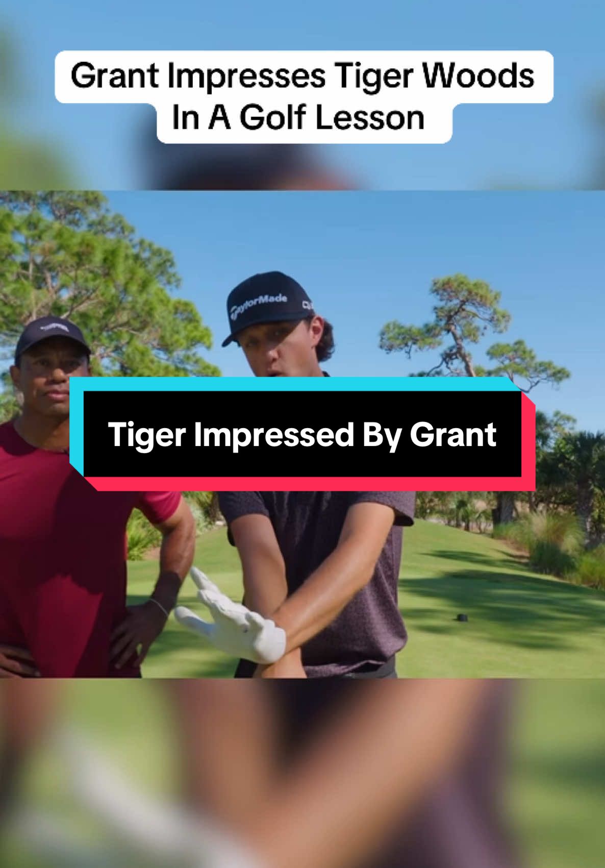 Tiger at the end 🤯 @Grant Horvat Golf  #golf #tigerwoods #granthorvat #tiger #golfswing #golflesson #golftiktok #golftok #golfclips #golfcontent #progolfer #golfer 