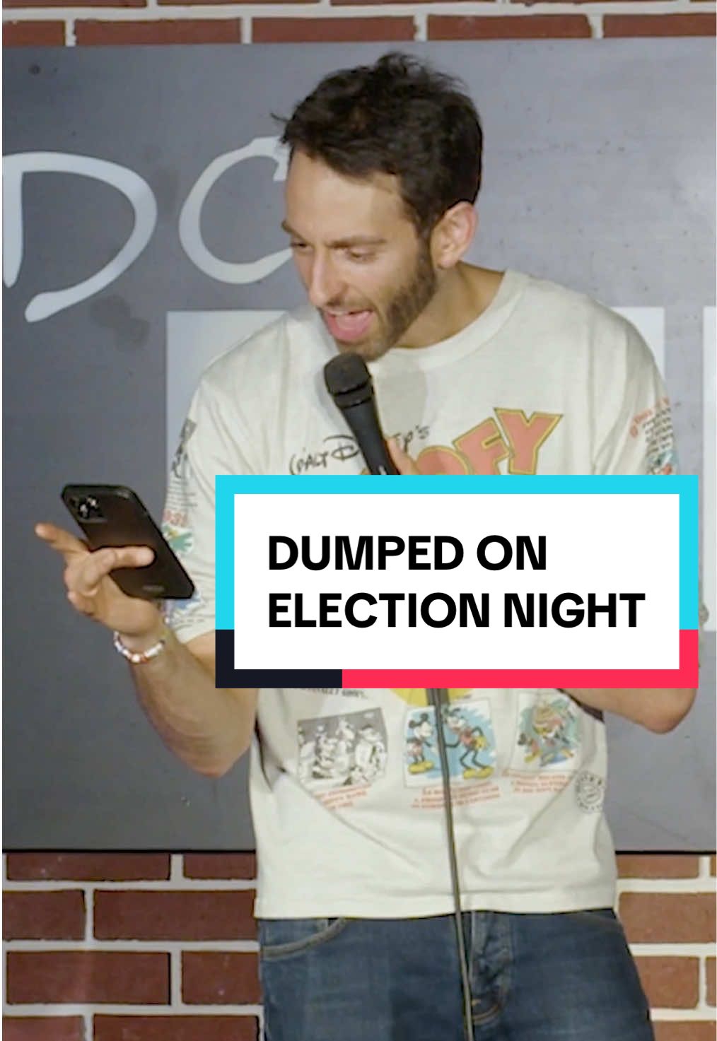 Man dumped via text for predicting election 💔🇺🇸🤣 #standupcomedy #election #crowdwork #comedy #funny #dating