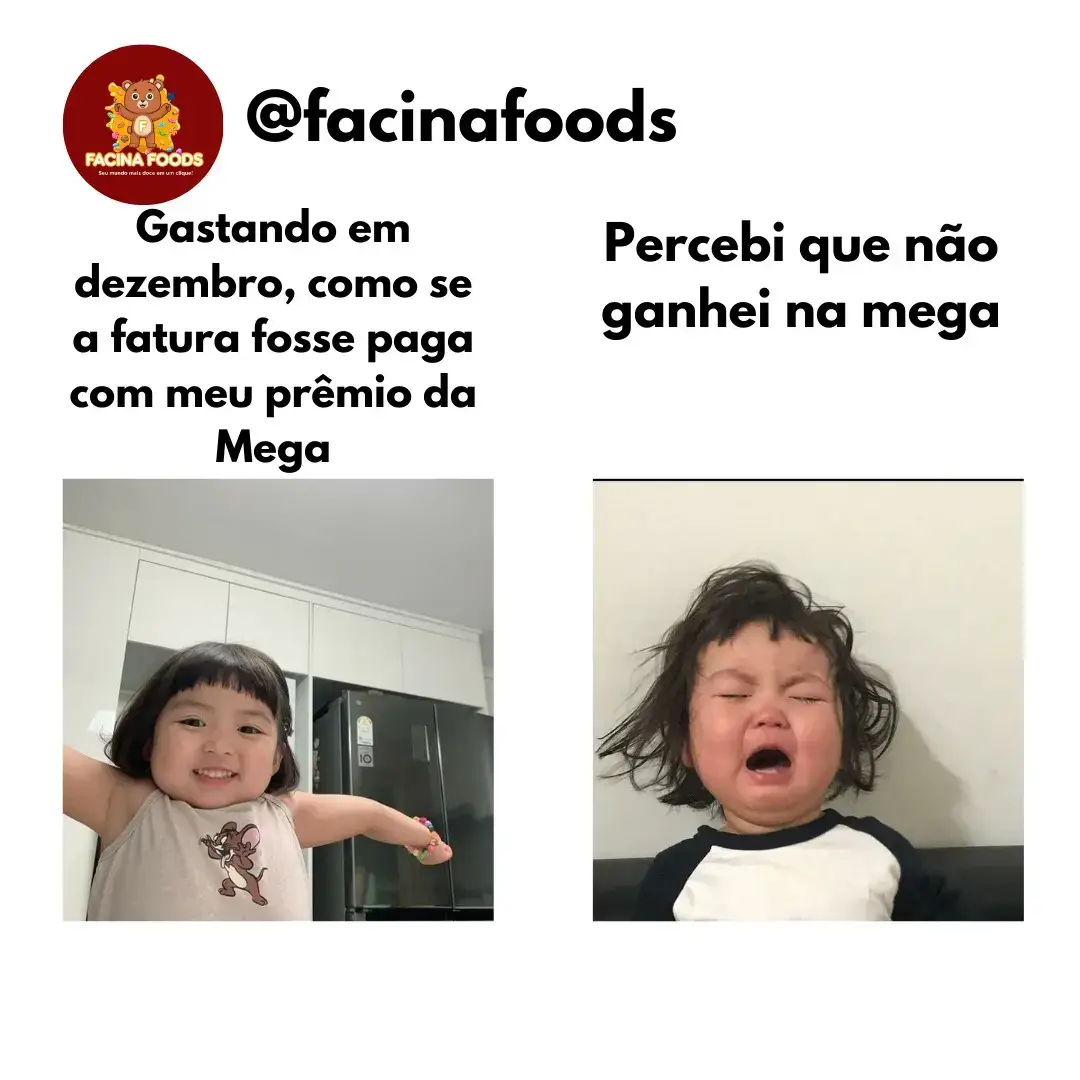 💸 Quem nunca, né? Dezembro chega e a gente gasta como se já fosse milionário... até cair na realidade! 😂💔   Mas calma, porque aqui na Facina Foods o sabor é garantido, sem pesar no bolso! 🍫🍿   📞 Faça seu pedido agora pelo WhatsApp: (14) 99655-2802 🌐 Ou acesse nosso site:  http://facinafoods.com.br Adoce sua vida com a gente! 💖   #FacinaFoods #DocesQueConquistam #MegaSabor