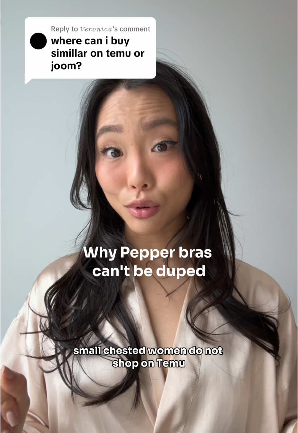 Replying to @𝒱ℯ𝓇ℴ𝓃𝒾𝒸𝒶 A Pepper bra is impossible to dupe, we fear. @Liya Huang  #wearpepper #pepperbra #smallchest #racerbackbra #fronclosurebra