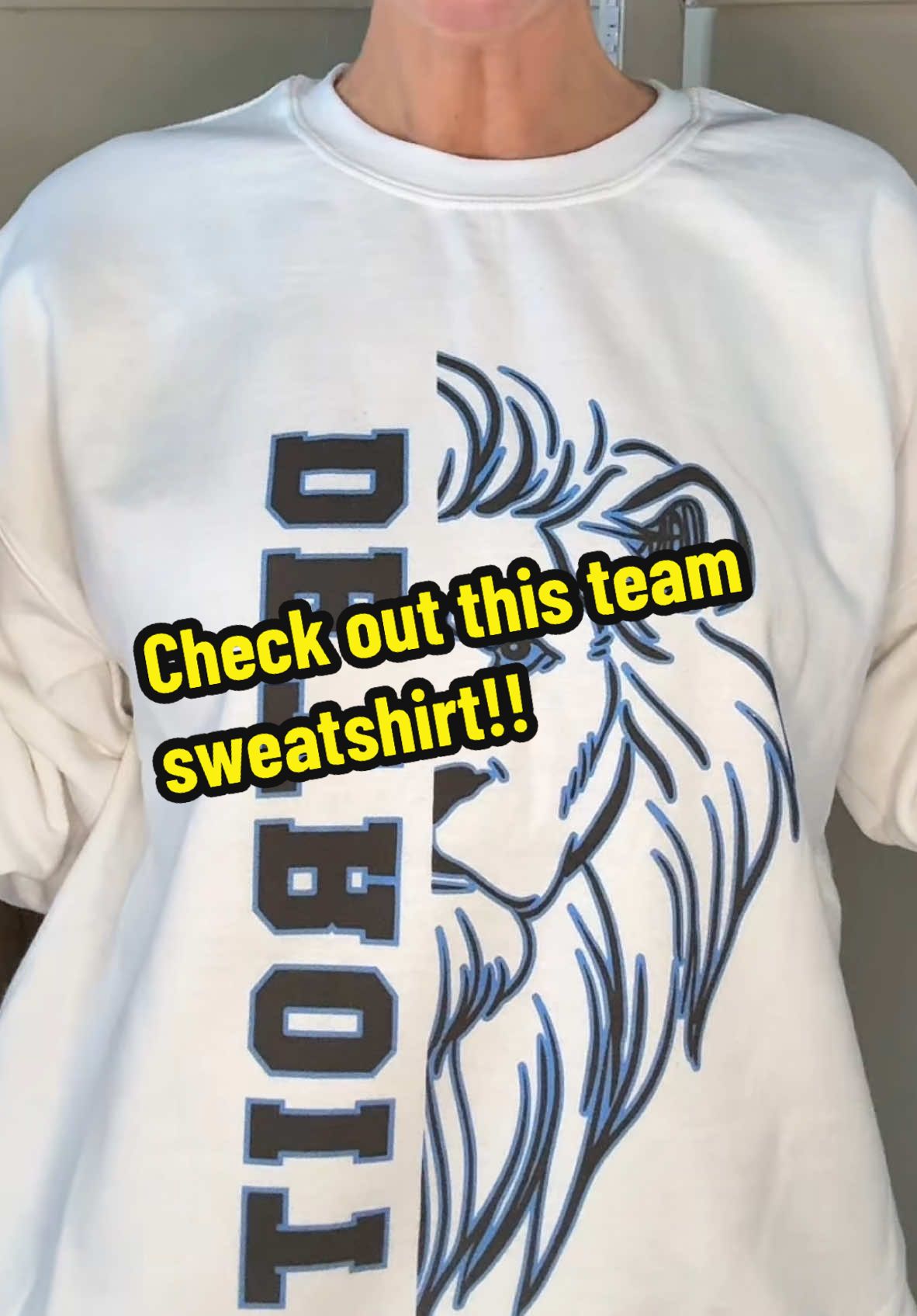 Team sweatshirt!! LOVE!!! #newyearnewaura #jumpstartsale #loveatfirstfind #mademyyear #tiktokshopnewarrivals #newyearnewyou #detroit #detroitlions 