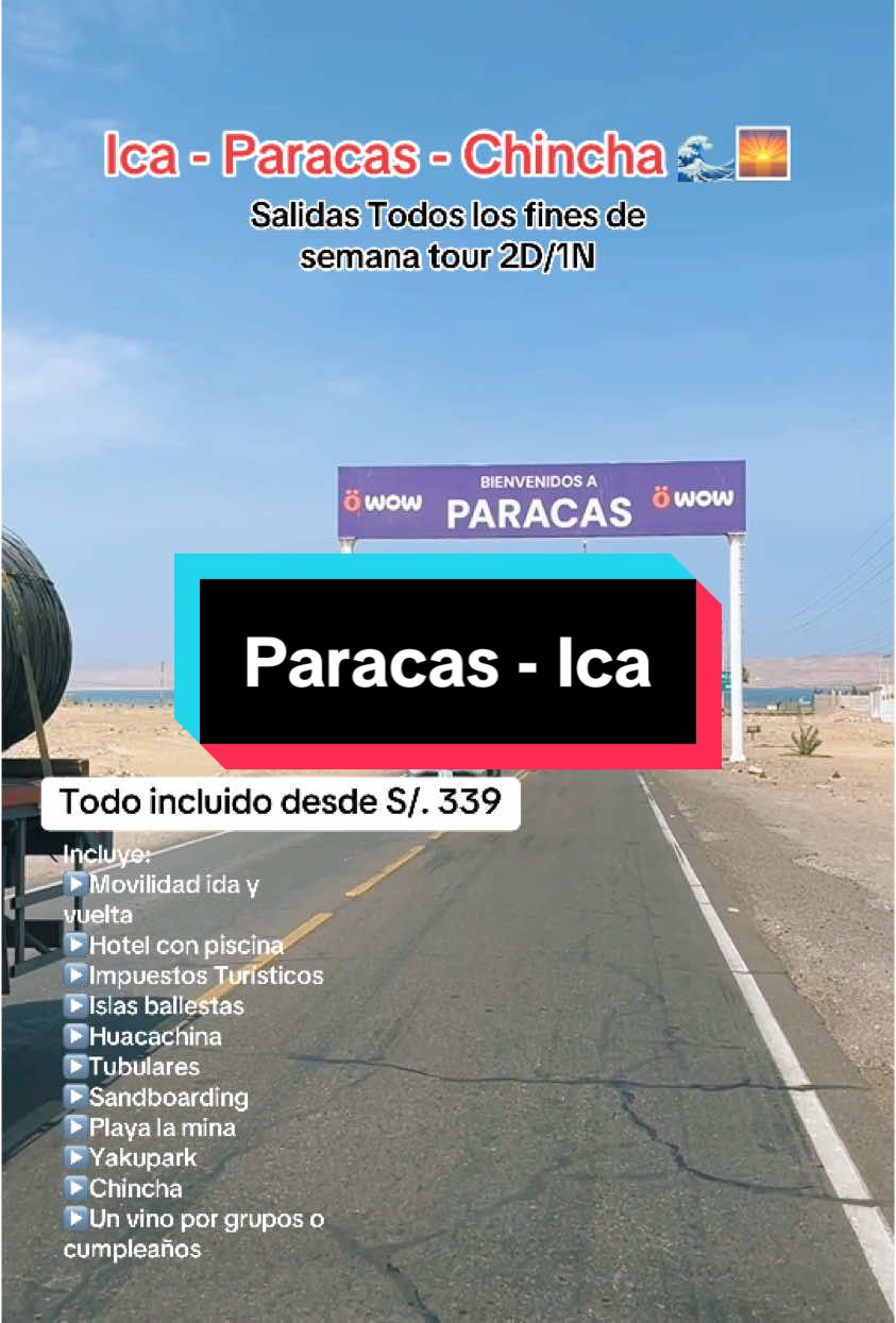 Salidas todos los fines de semana desde Lima  #paracas #playa #islasballestas #yakuparkparacas #turismo #fullday #viajes #tours #fyp #flypシ #horizontesperuanos 