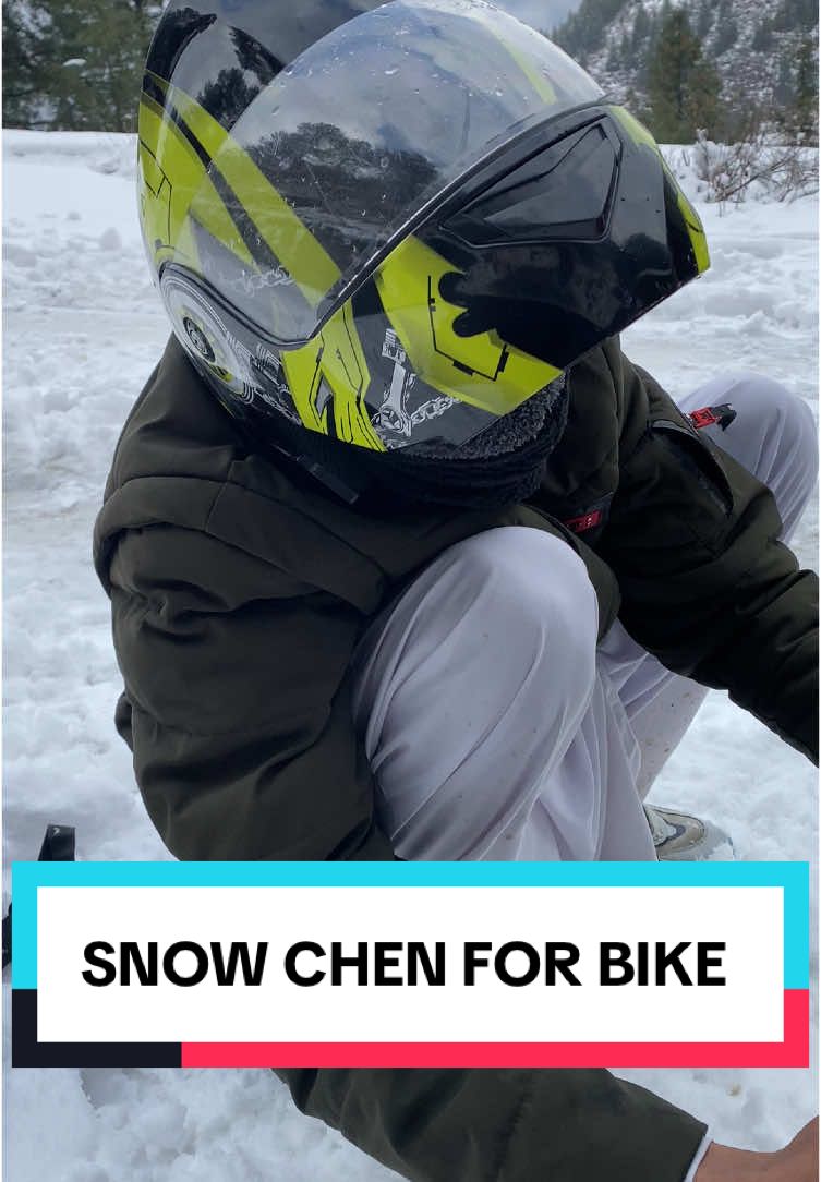 Snow Chen for bike  #explorer #adventurepthan #🥶 #cg125 #offroading #snow #viraltrick 