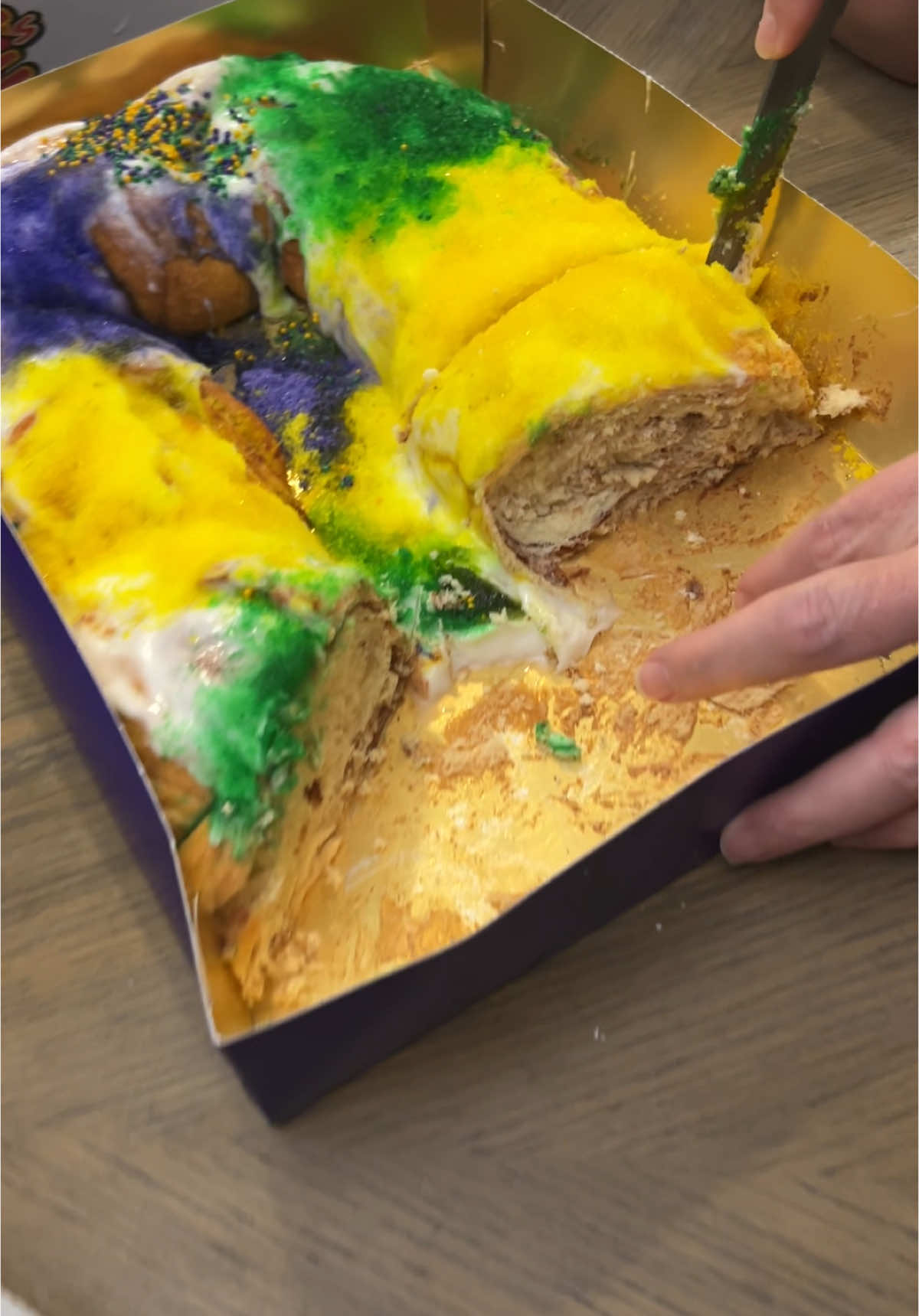 Trying a king cake from Joe’s Cafe in Metairie. Which king cake should we try next? 