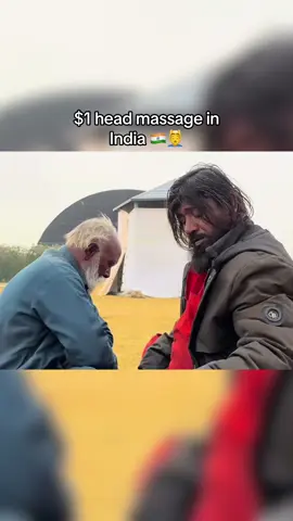 $1 head massage in India #india #headmassage #barber #massage #asmr 