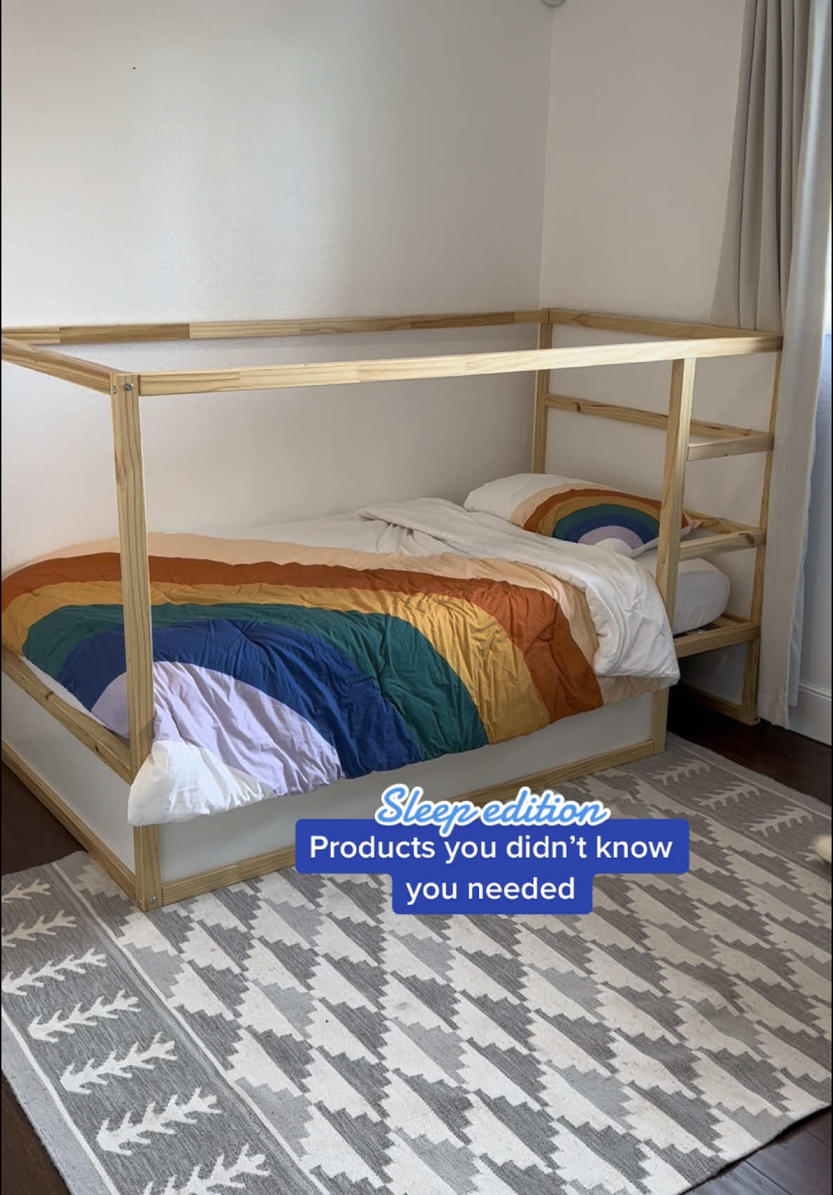 Products you didn’t know you needed: Sleep Edition! 🛌 💤 Product name: Kura Bed from Ikea #coolproducts #bigkidbed #toddlerparents #toddlertok