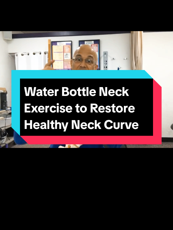 Water Bottle Neck Exercise to Restore Healthy Neck Curve #neckpainrelief #posturecorrection #neckexercise #chiropracticcare #healthylifestyle #painrelief #SelfCare #Fitness #stretching #mobility