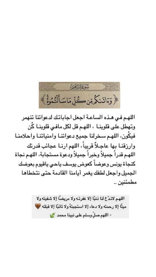 #ربي_اني_مسني_الضر_وانت_ارحم_الراحمين #لا_إله_إلا_أنت_سبحانك_إني_كنت_من_الظالمين #اللهم_صل_وسلم_وبارك_على_نبينا_محمد🕊 #اللهم_اغفر_لي_ولوالدي_وللمسلمين_والمسلمات_اجمعين #اللهم_اشفي_مرضانا_ومرضى_المسلمين #يارب_فوضت_امري_اليك #اللهم_لك_الحمد_ولك_الشكر #ادعية_يومية_اذكار_مستجابة #صلاة_الوتر_جنة_القلوب #اللهم_اغفر_لي_ولوالدي #الاستغفار_و_الدعاء #يأتي_بها_الله_إن_الله_لطيفً_خبير #دعوة_في_جوف_الليل #اكسبلور #اذكاركم #ذكر_الله_هو_الأجمل #صلاة_الضحى #قل_أن_الأمر_كله_لله 