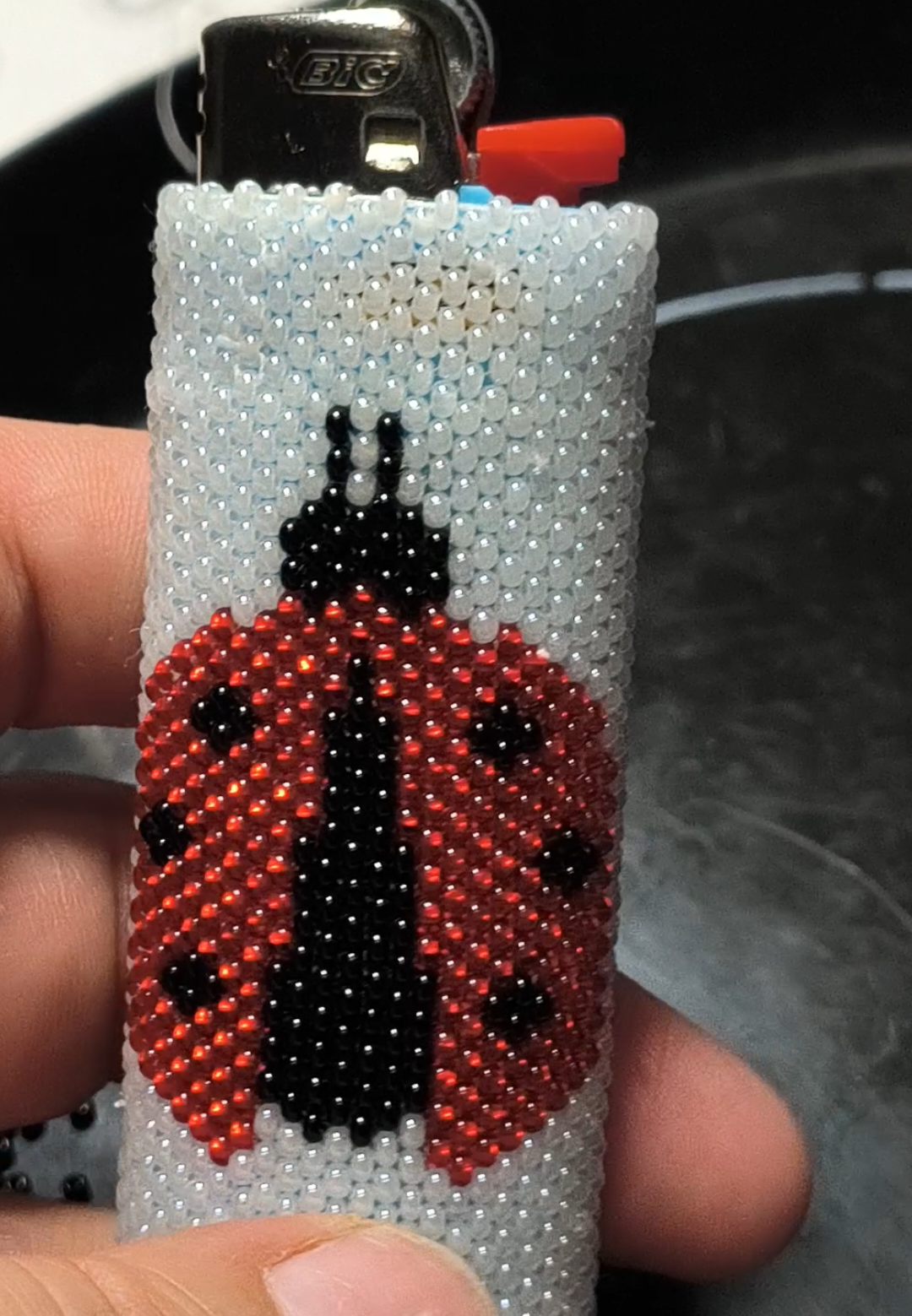 It's my birthday today 💐 many more to 🫴 Custom beaded lady bugs lighter case full size . #Alaska #nativetiktok #beadedjewelry #biclighter #beadedlightercover #fyp #vibes #beaded 