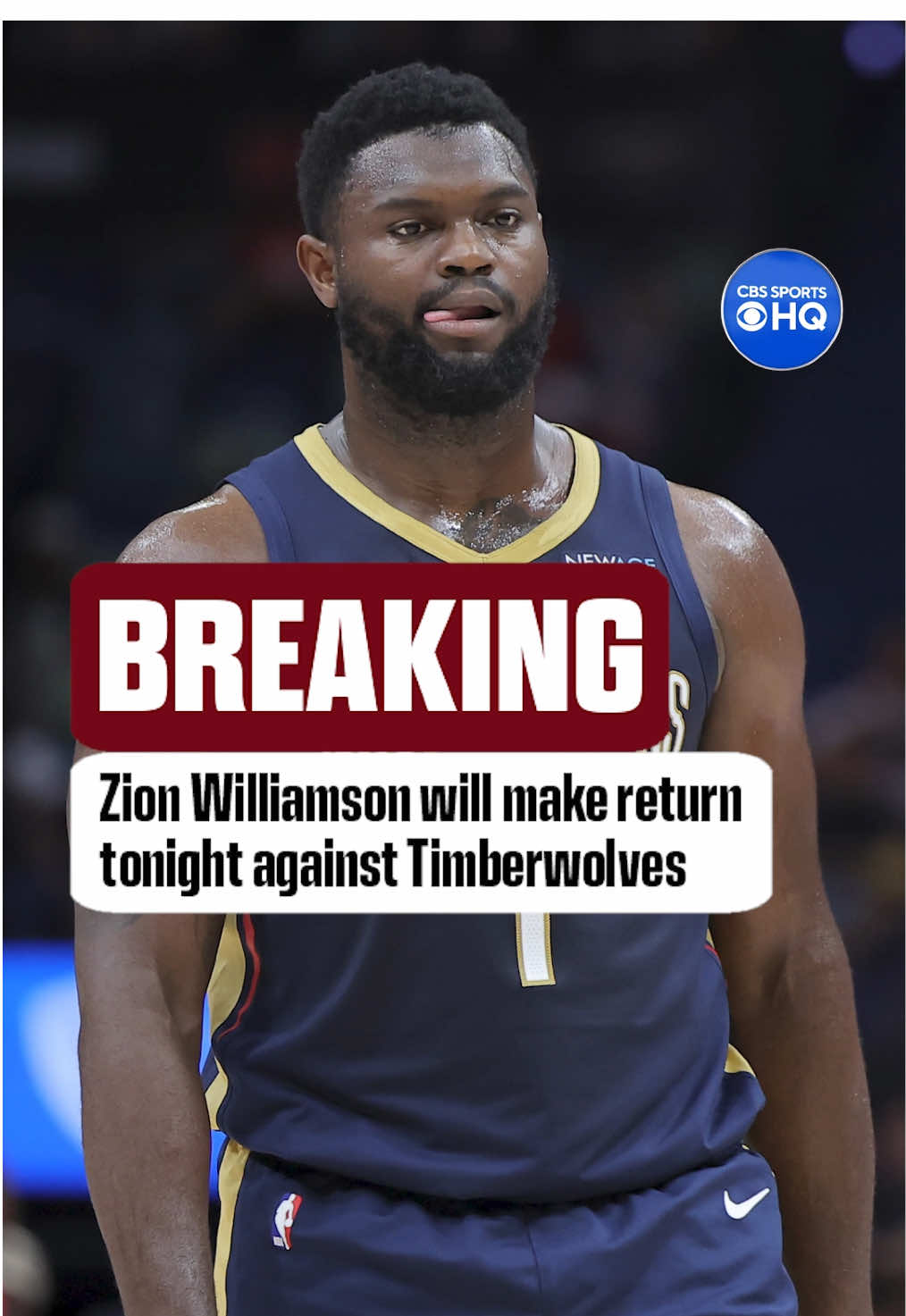 Zion Williamson will make his return tonight after missing the last 27 games  #NBA #nbanews #zion 