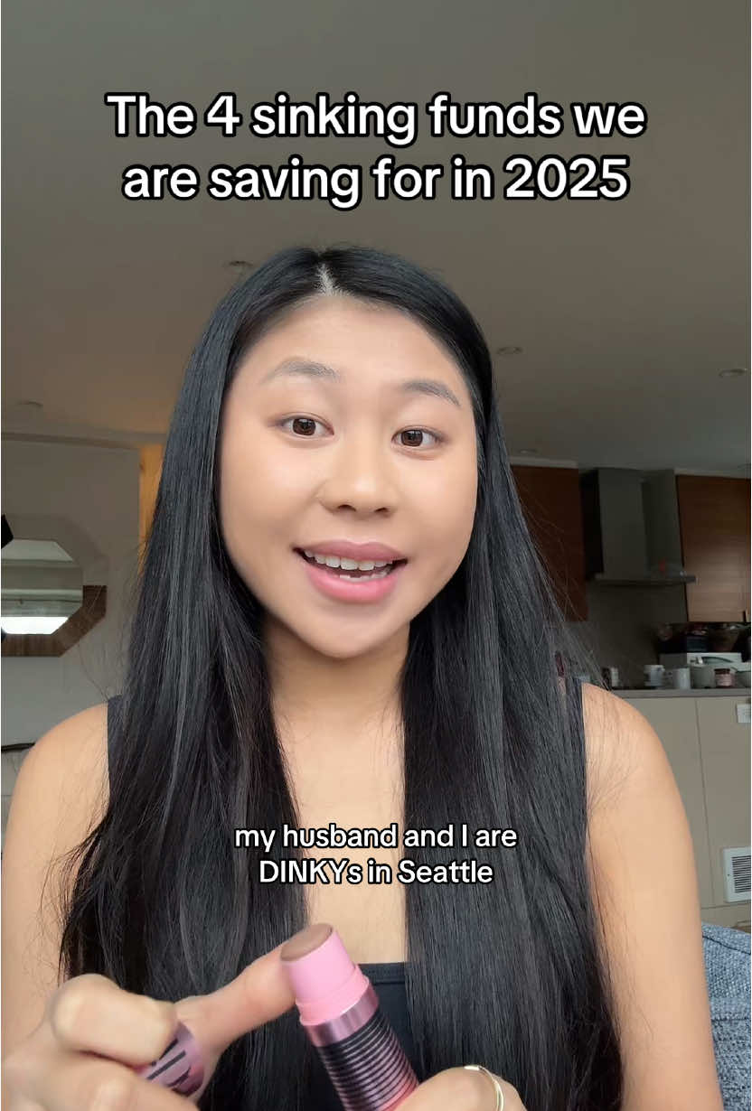 Here’s 4 sinking funds we are saving for in 2025 as DINKYs in Seattle #moneytoks #finance #moneysavingtips #savingmoney #sinkingfunds #financeforgirls #tiktokpartner #creatorsearchinsights 