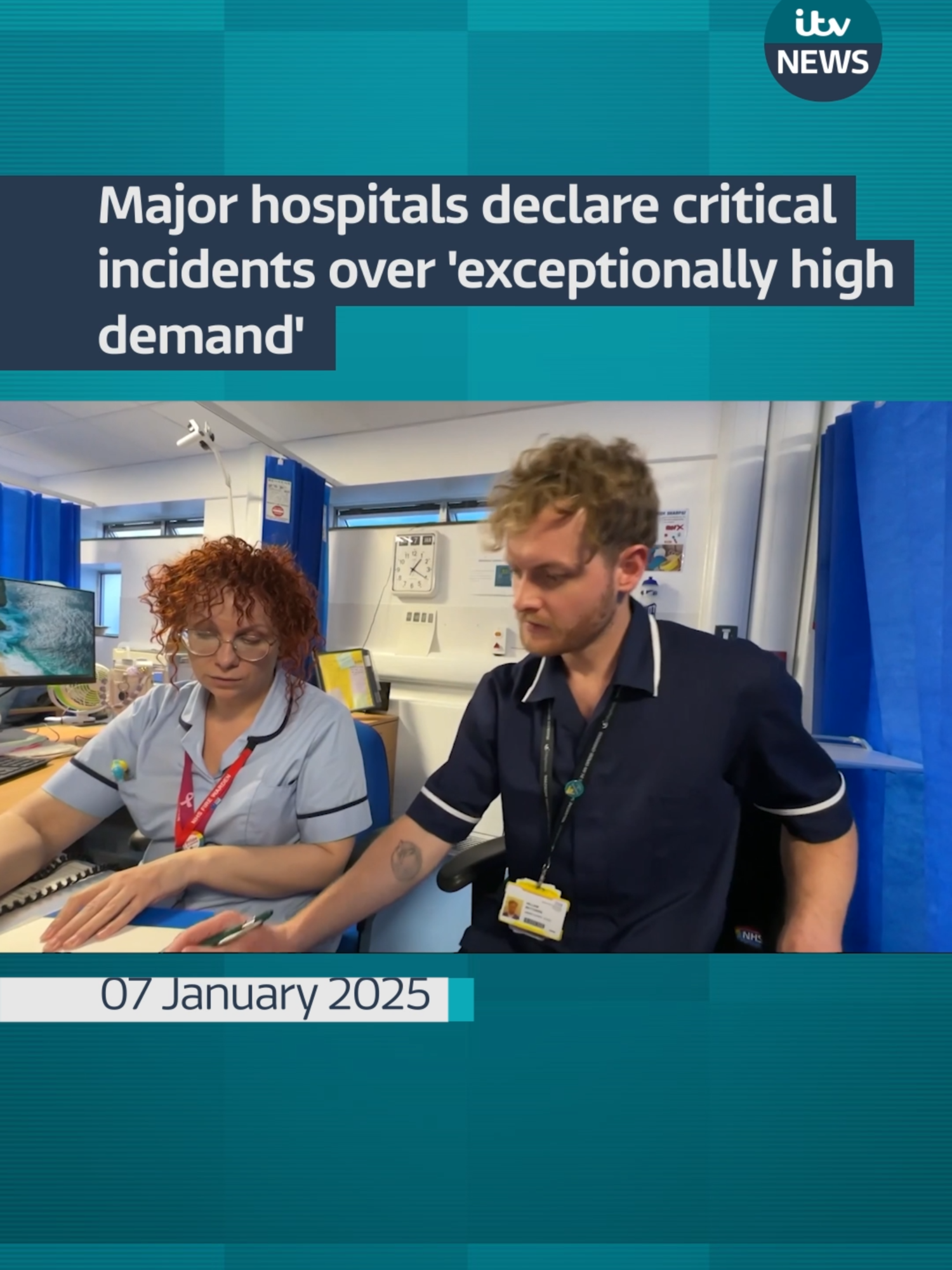 Multiple hospitals in England declare critical incidents due to exceptionally high demand #itvnews #nhs #hospitals