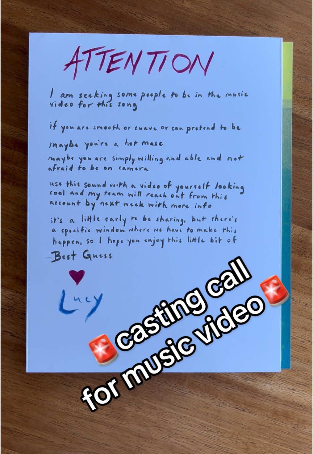 casting call for music video, help me out, please send to the hot mascs in your life 💌