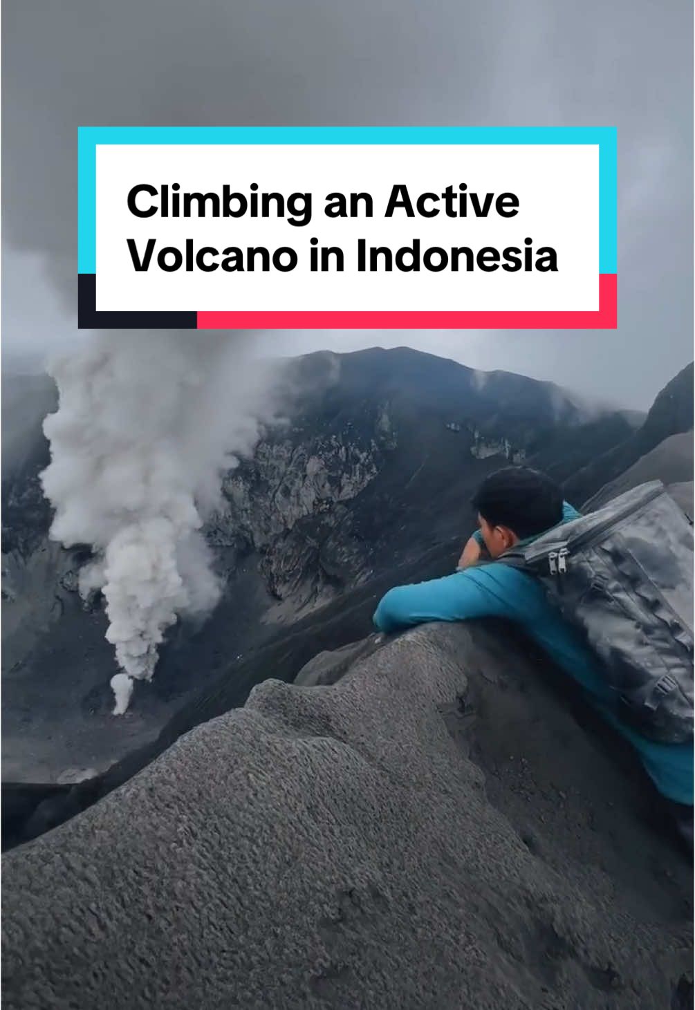 Summit views hit different when you're standing on one of Earth's active volcanoes 🌋 🎥 @Dino Abdilah  📍Indonesia #indonesiatiktok #volcano #activevolcano #adventuretravel #outdoorlife 