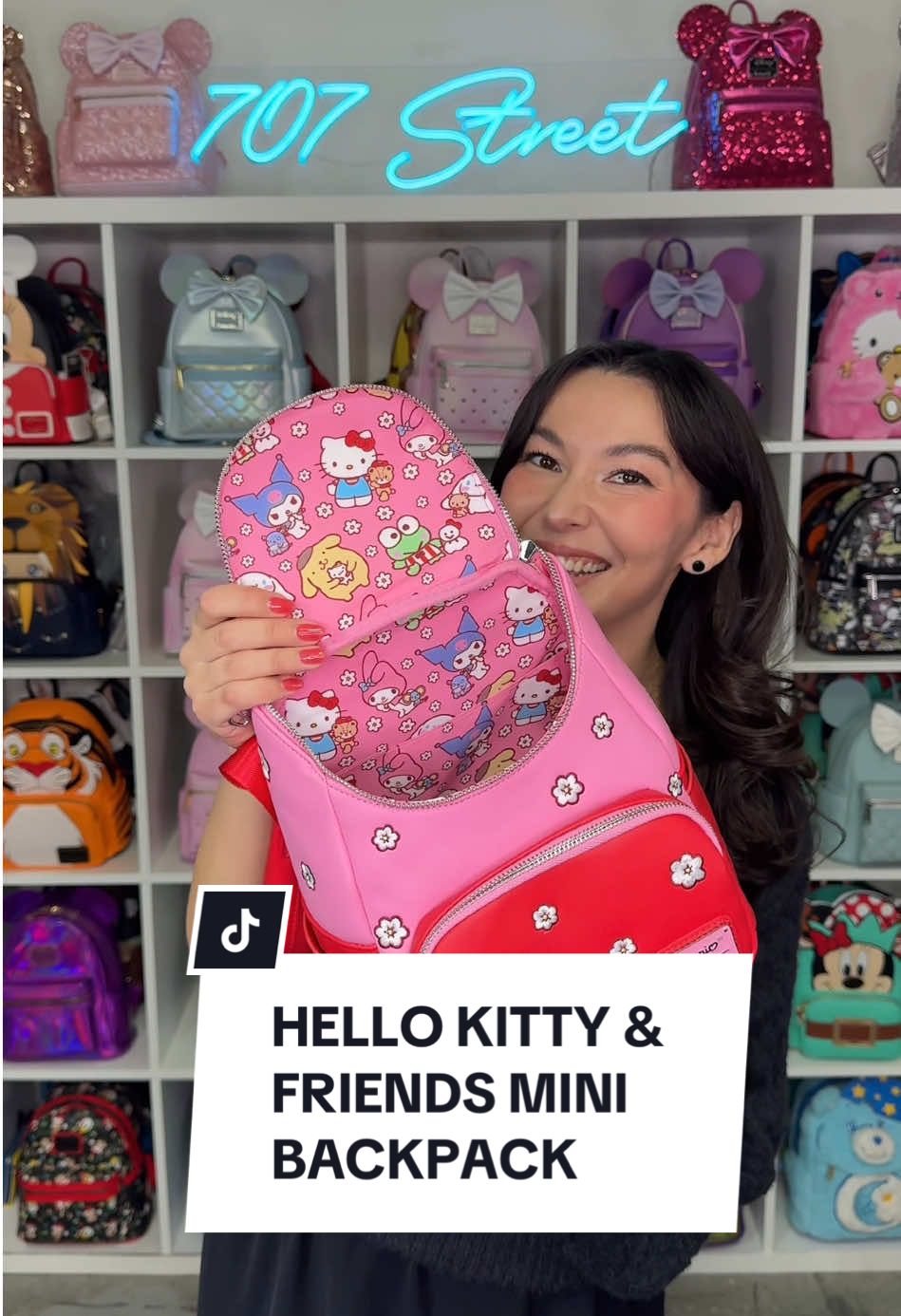 Calling all Sanrio fandoms! Look at how cute is this Sanrio Hello Kitty & Friends Color Block Mini Backpack! 🐱✨ It’s in-stock now so let us know what you think about it! #707club #707street #loungefly #SmallBusiness #smallshop #hellokitty #sanrio 