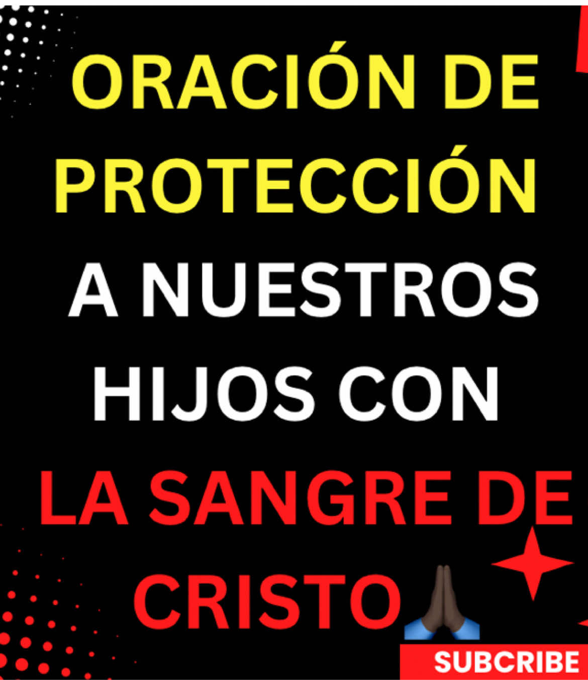 ORACIÓN DE PROTECCIÓN A NUESTROS HIJOS CON LA SANGRE DE CRISTO Amado Padre Celestial, Hoy vengo ante tu presencia, con un corazón lleno de fe, humildad y confianza en tu poder infinito. Me presento ante ti en el nombre poderoso de tu Hijo Jesucristo, para clamar por la protección divina sobre la vida de mis hijos. Señor, tus palabras en Salmos 127:3 nos recuerdan que los hijos son un regalo tuyo, una herencia que nos has confiado. Por eso, te los entrego completamente, reconociendo que tú los amas más de lo que yo jamás podría amarles. Padre, en el nombre de Jesús, cubro a mis hijos con la preciosa sangre de Cristo, esa sangre que fue derramada en la cruz del Calvario para redimirnos, protegernos y darnos vida eterna. Declaro que la sangre de Cristo es un escudo protector sobre sus mentes, sus corazones, sus cuerpos y sus espíritus. Señor, rodea a mis hijos con tu poderosa presencia dondequiera que estén. Protégelos de todo mal, de toda trampa del enemigo, de toda enfermedad, de toda influencia negativa, y de todo peligro visible e invisible. Guárdalos de las malas compañías, de decisiones equivocadas, y de caminos que los alejen de ti. Padre, te pido que tus ángeles acampen alrededor de ellos, como prometiste en Salmos 91:11, para protegerlos en todos sus caminos. Que tu Santo Espíritu guíe sus pasos y los lleve siempre por el sendero de la verdad, la justicia y la paz. Señor, cubre sus mentes con la mente de Cristo. Que puedan discernir entre lo bueno y lo malo, que rechacen la tentación, y que sus pensamientos sean agradables a ti. Renueva sus corazones cada día, para que siempre estén llenos de amor, gratitud y obediencia hacia ti. Padre, oro por su salud física, emocional y espiritual. Declaro que, por las llagas de Cristo, mis hijos están sanos y fuertes. Que ninguna enfermedad ni ataque del enemigo prospere contra ellos, porque están bajo el cuidado de tus manos poderosas. Señor, también te pido por su futuro. Guía sus pasos, abre puertas que nadie pueda cerrar, y ciérrales aquellas que no sean parte de tu voluntad. Que tus propósitos eternos se cumplan en sus vidas. Que sean hombres y mujeres que te honren, te busquen y te sirvan con todo su corazón. En este momento, reprendo y echo fuera todo espíritu de temor, de rebeldía, de confusión, de adicción, y de destrucción que quiera levantarse contra mis hijos. Declaro que ellos son hijos del Rey de Reyes, sellados con la sangre de Cristo, y apartados para tu gloria. Padre, te agradezco porque sé que escuchas mis oraciones. Confío plenamente en que tú estás obrando en sus vidas y que los guardarás bajo tus alas, como prometiste en Salmos 91:4: “Con sus plumas te cubrirá, y debajo de sus alas estarás seguro.” Gracias, Señor, por tu fidelidad, por tu amor inagotable, y por la seguridad de que mis hijos están protegidos por la sangre de Cristo. En el nombre poderoso de Jesús, declaro que no hay arma forjada contra ellos que prospere, y que ellos vivirán para cumplir el propósito que tú has diseñado para sus vidas. Amén y Amén. Mensaje final: Recuerda, querido hermano o hermana, que la oración es nuestra mayor arma de protección y fe. Confía en el poder de la sangre de Cristo y ora con constancia por tus hijos. Si esta oración ha sido de bendición, déjame un comentario, dale me gusta al video, y suscríbete al canal para más oraciones que fortalezcan tu fe. ¡Dios te bendiga!