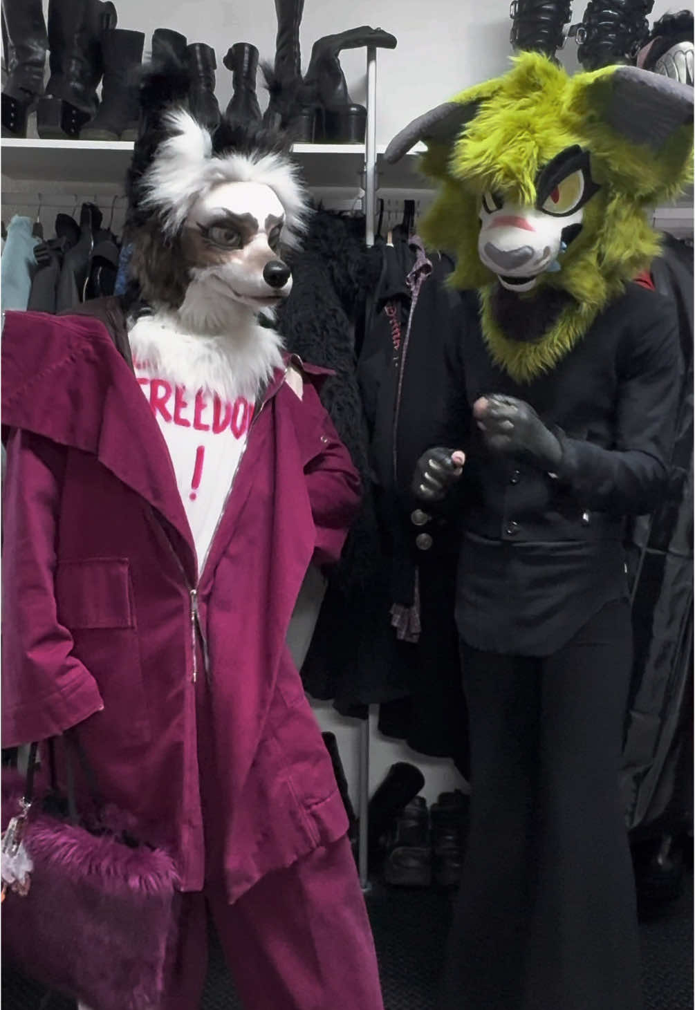 I was able to put @Spey / Skrunkle 🔜 MFF in some rick owens and vetements 💚💚💚 #rickowens #furry #fursuit #balenciaga #furryfandom #fursuiting #furrycommunity #furrytiktok #fashiontok #vetements #fashiontiktok #fypppppppppppppp 