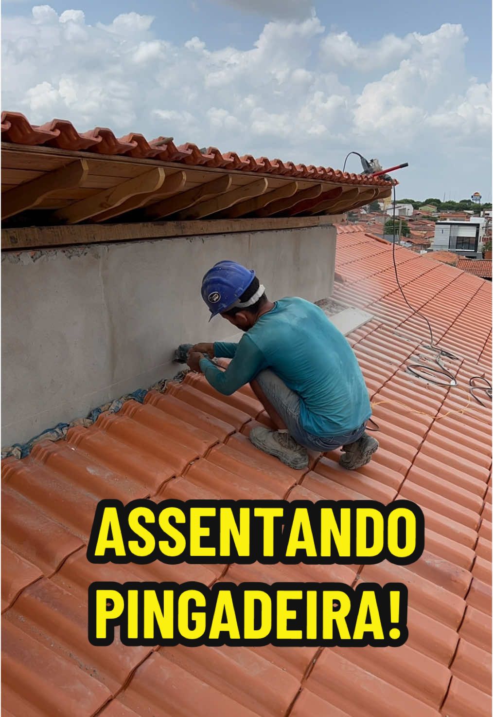 Assentando pingadeira! #pedreiro #reforma #obras #construcao #fyp 