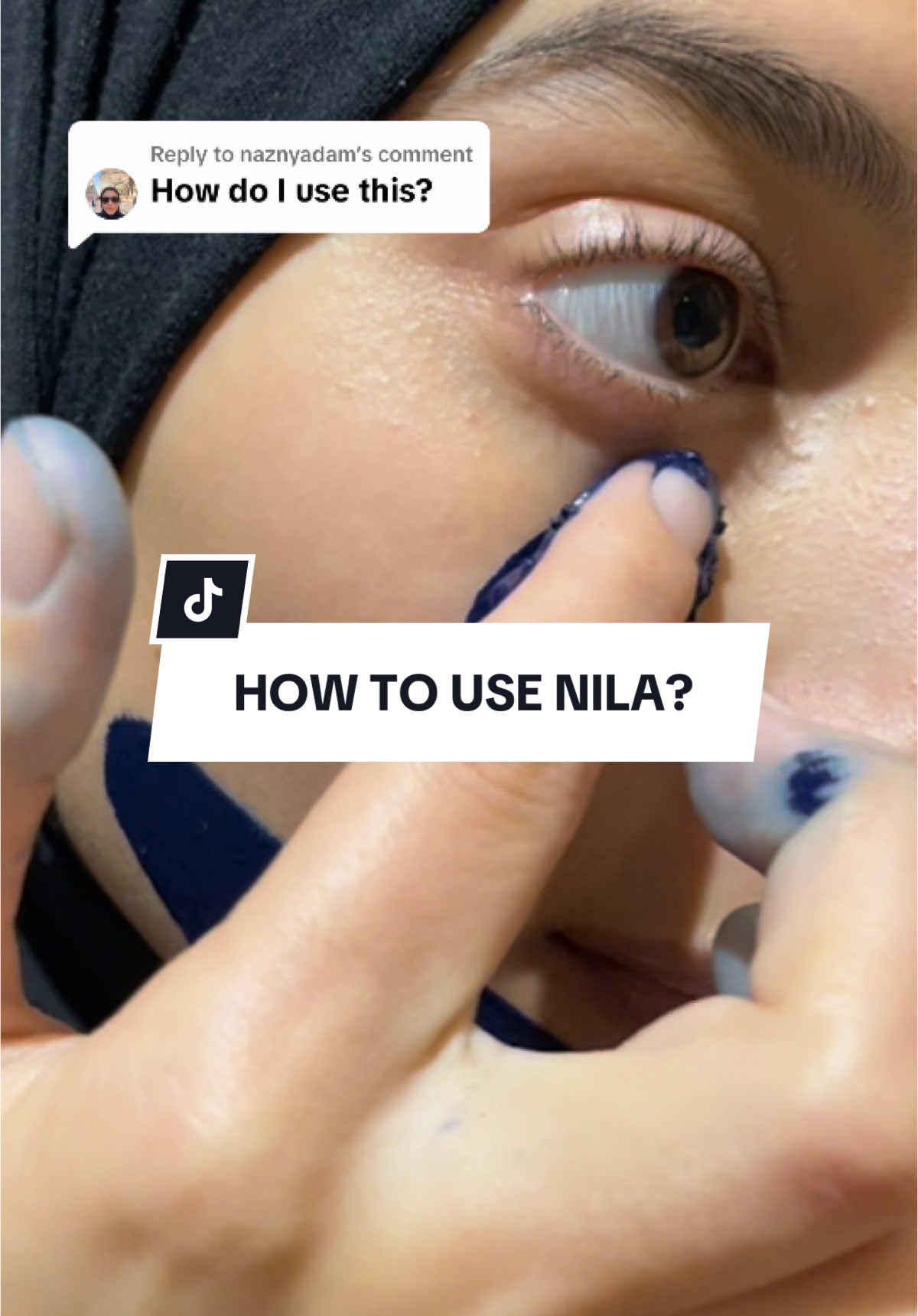 Replying to @naznyadam 8 seconds how to use #Nila 💙 FULL RESTOCK! #naturalskincare #inayamorocco #Hyperpigmentation #sensitiveskin 