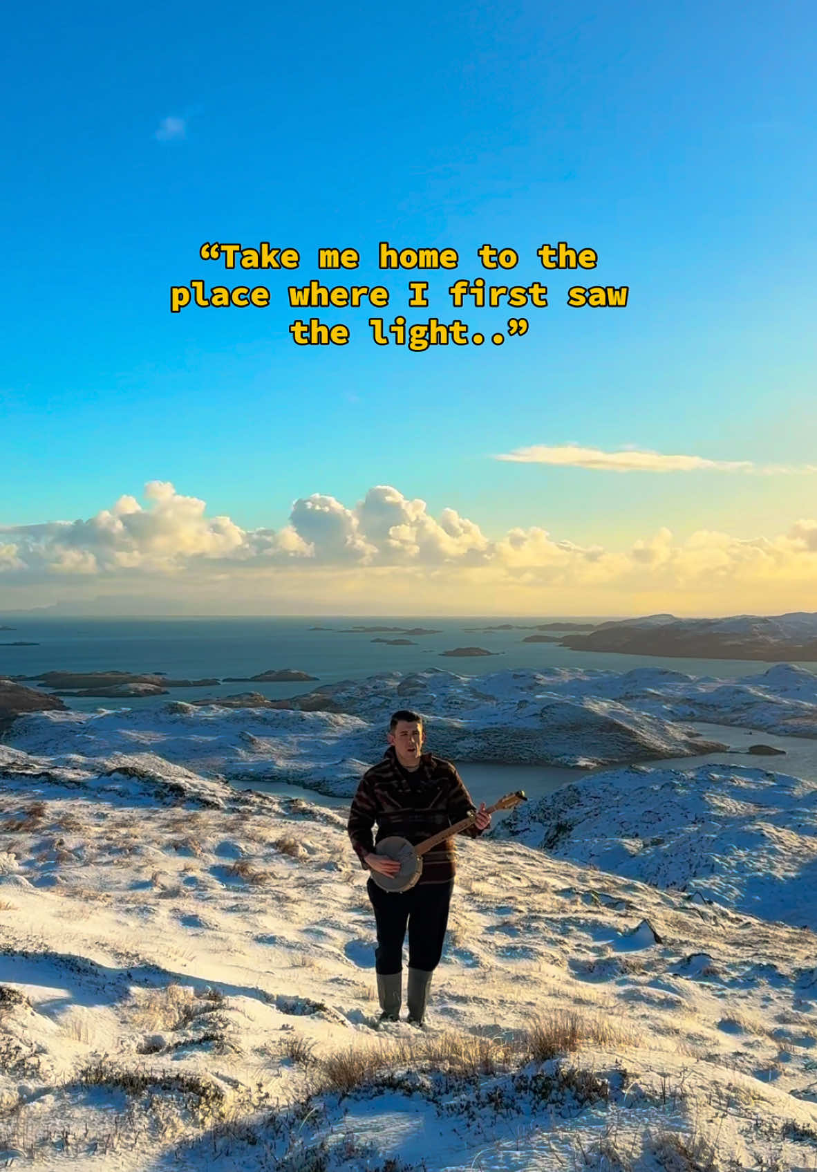 Playing my own Scottish version of a traditional American folk ballad called the “Sweet Snowy North” on the beautiful Isle of Harris, Scotland. Popular in the Southern and Appalachian regions of the USA, this old ballad is more commonly known as the “Sweet Sunny South” or “Bright Sunny South”. It didn’t feel right to me singing about being born somewhere other than Scotland, so I decided to write my own wee Scottish version to sing and play on the banjo. 🏴󠁧󠁢󠁳󠁣󠁴󠁿 It was pretty hard to film up this snowy mountain on the Isle of Harris, but I’m very happy with the results, also the misty mountains you can see across the sea behind me are on the Isle of Skye, another beautiful Scottish island. This song will be featuring on my upcoming album, to be the first to hear when it releases, make sure to follow me on all streaming platforms with the links in my bio, you can also find all my other music there, cheers!! 🪕 #folkmusic #traditionalmusic #countrymusic #scottishmusic #isleofharris #Scotland #outerhebrides #appalachia #appalachianmusic #banjo #clawhammer #celtic #celticmusic #irishmusic #fyp #foryoupage 