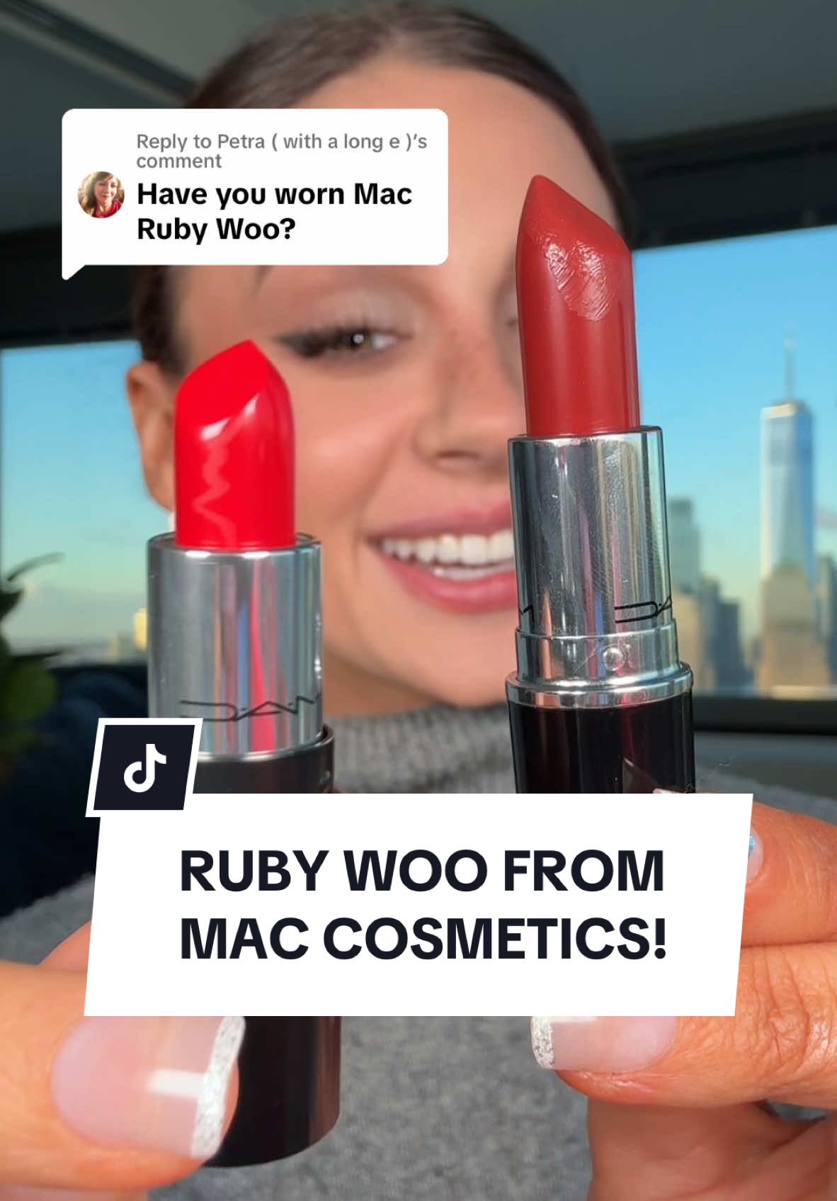 Replying to @Petra ( with a long e ) The way that I’m starting a Mac lipstick collection after all of this… 😮‍💨♥️  @MAC Cosmetics USA @maccosmetics  #maccosmetics #lipstick #rubywoo 