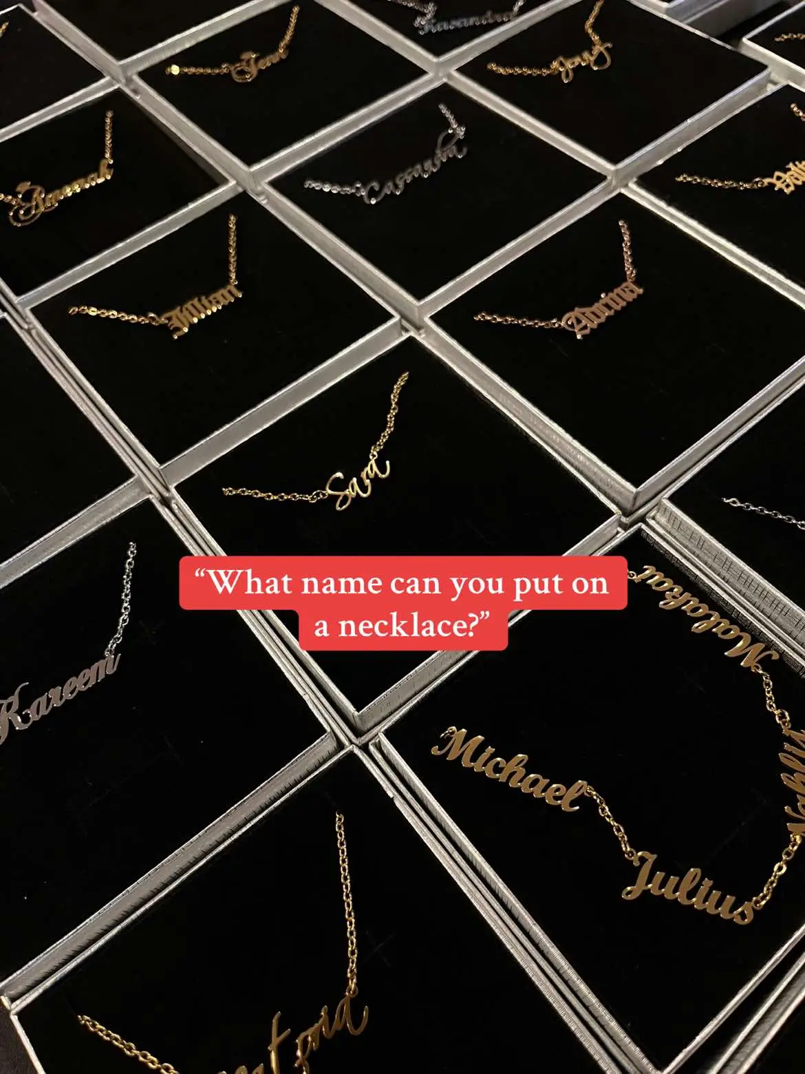 My classic name necklaces are only $24.99!🙌🏽 They’re tarnish resistant and can be worn every single day if you want (shower and all💦). Order yours on kkjewelryco.com ✨  . . . #namenecklace #necklace #tarnishfreejewelry #stainlesssteel #qualityjewelry #nickiminaj 