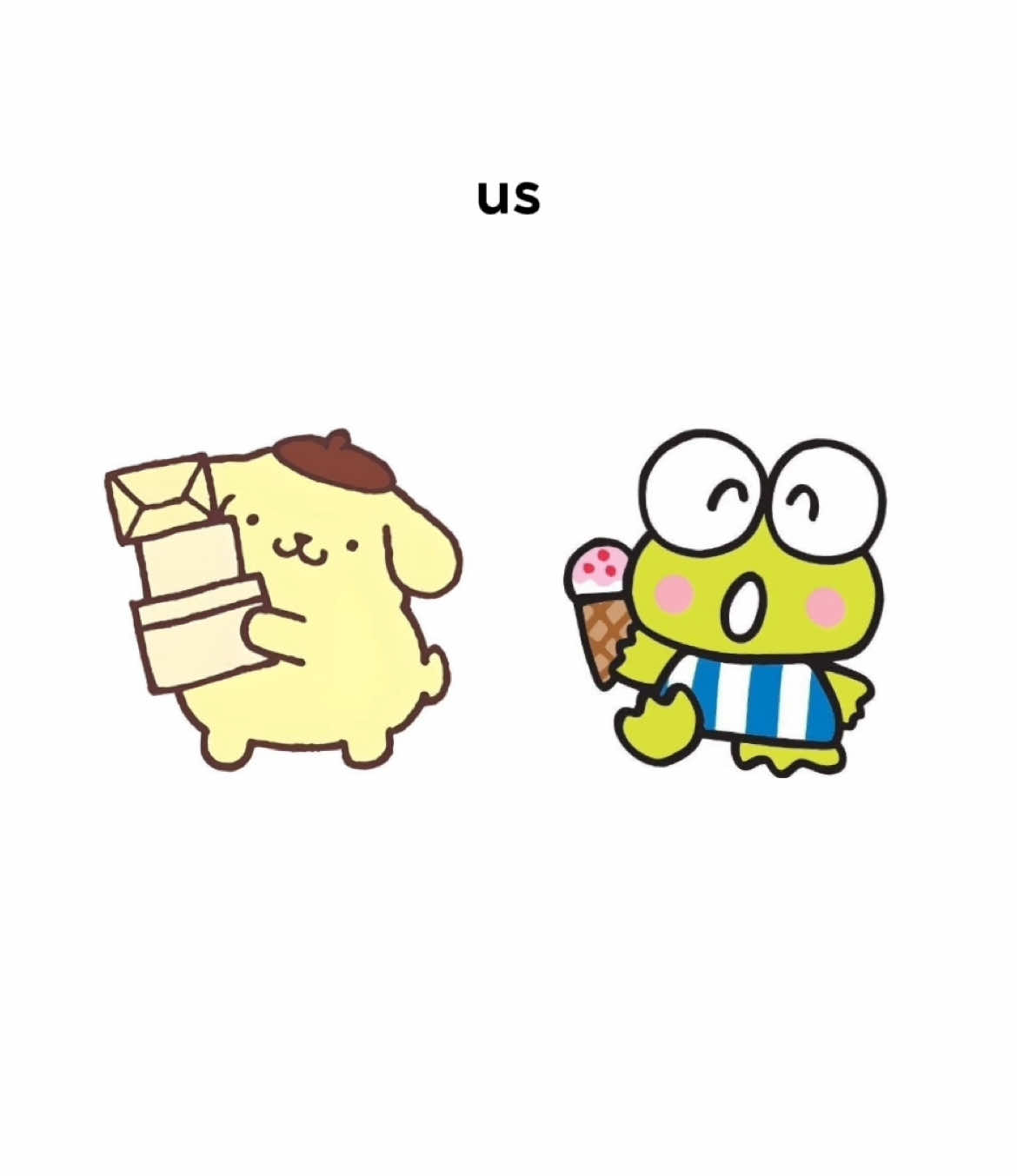 #KEROPPI & #POMPOMPURIN || ai genre eu nao sei se pompompurin ta escrito certo ta ? 😞💔 || @aliice.v TEAMO LILICE ||  . . . . . #fyp #foryou #fy #viraltiktok 