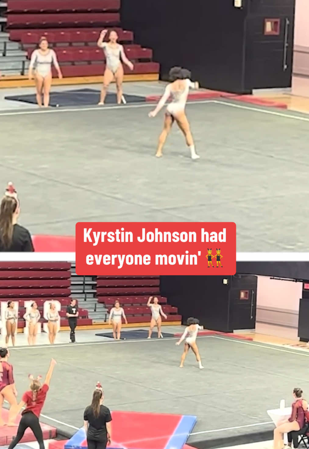 Floor routine #music FIRE 🔥 (📹: @Kyrstin Johnson) #kendrick #glorilla #temple #gymnastics