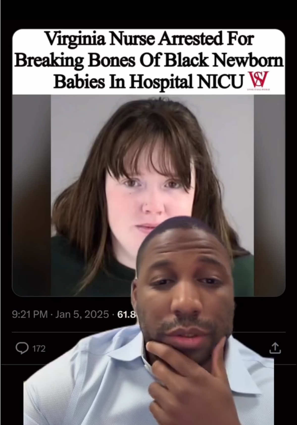 #virginianurse breaks the bones of black babies in the #nicu. Then you wonder why we struggle to trust the healthcare system. I think it’s time we have our own #hospices #homehealths and even #hospitals. 