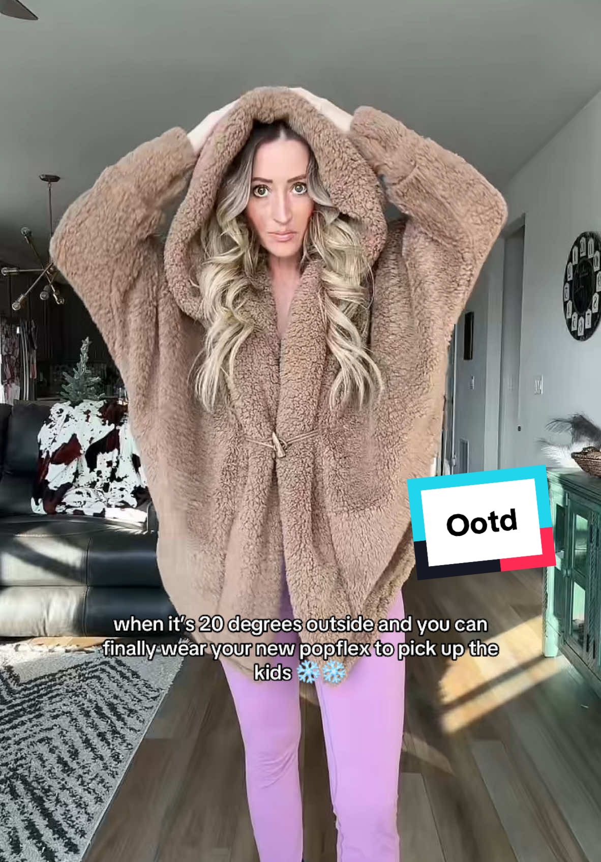 This @POPFLEX Active faux Sherpa cocoon coat is legit! I’ve been waiting for super cold weather to wear it outside and today was freezing, but this kept me so warm! ##popflex##OOTD##coldweather##itscoldoutside