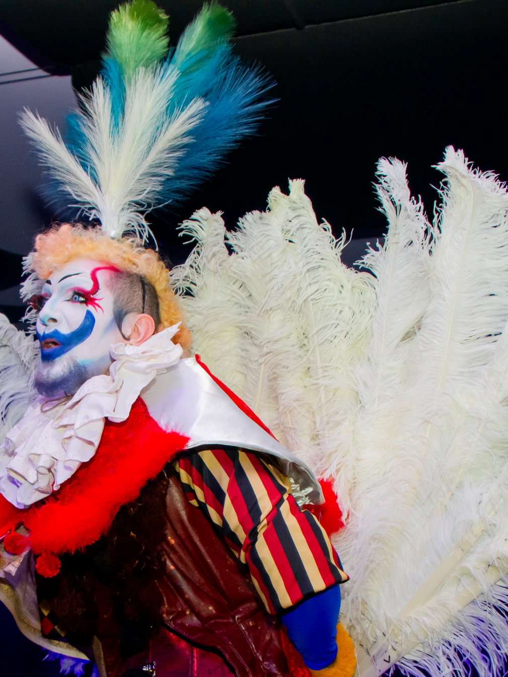 Kefka performance @ Final Fantussy Drag Show/Dance Party . . #drag #cosplay #finalfantasy  #clown #kefka #performance #makeup