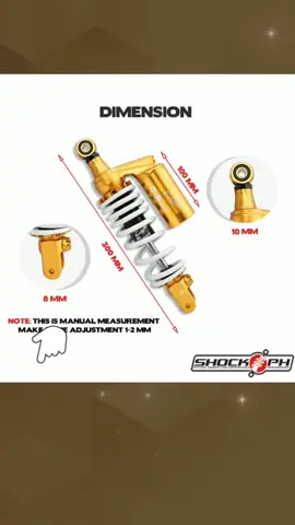 New MIO REAR SHOCK ABSORBER WITH BASO 300MM HIGH SUSPENSION GOLD AND BLACK SERIES FOR MIO i125 M3 / SPORTY / SOULTY / SOUL MOTORCYCLE 1PC Only ₱1,099.00!