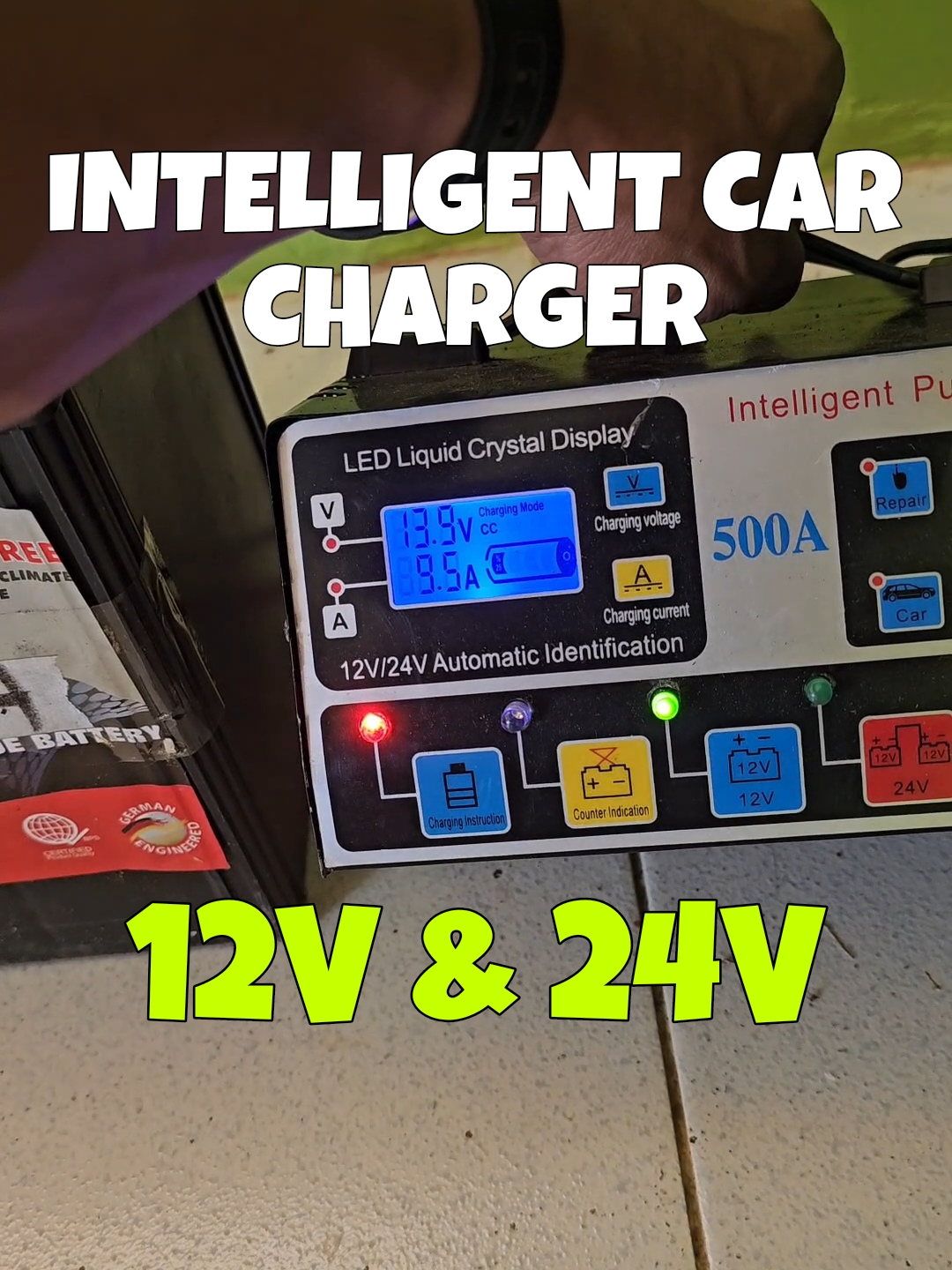 lNTELLIGENT CAR CHARGER 12V & 24V #carcharger #batterycharger #charger #intelligentcharger #intelligent #fastcharger #intelligentpulsecharger #automaticbatterycharger #automaticcarcharger