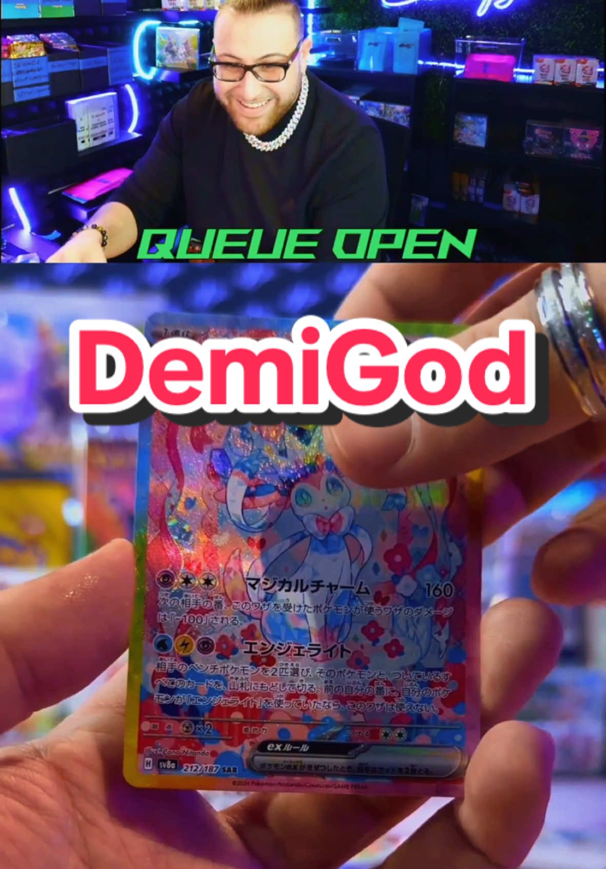 DemiGod pack and some words of wisdom 🤩🤣🔥 #pokemon #pokemoncards #live #ripandship #ripnship #151 #pokemontiktok #pokemonscarletviolet #pokemoncommunity #charizard #pokemontcg 