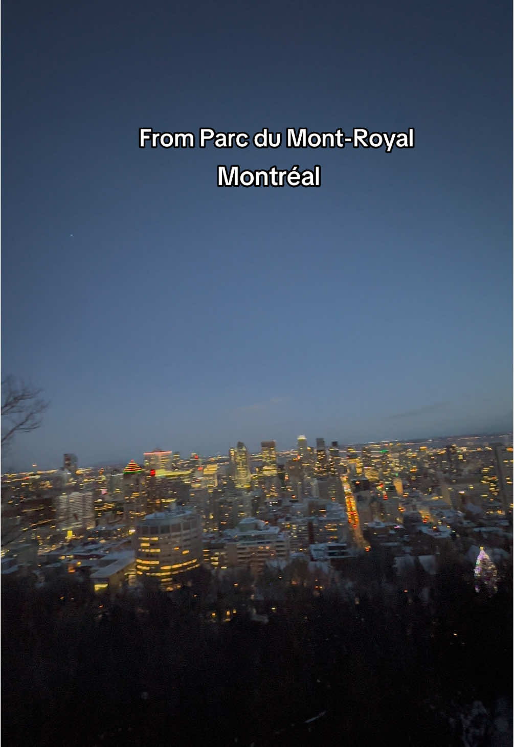 From parc du Mont-royal #canada🇨🇦 #explorecanada #montreal #downtown #quebec #wintervibes #sueños #travel #inspiration #dreamlife #dream #hiver 