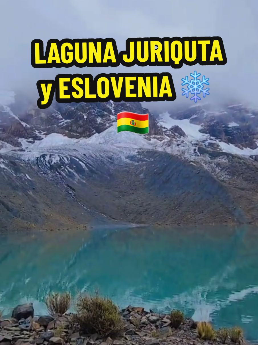 Lagunas JURI QUTI y ESLOVENIA.  Ruta al glaciar VENTANANI. ❄️ ¿dime tu ya conocias estos hermosos paisajes de LA PAZ - BOLIVIA? 🇧🇴 #bolivia🇧🇴 #lapaz #glaciares #laguna #treking #viajes #nuevoslugares 