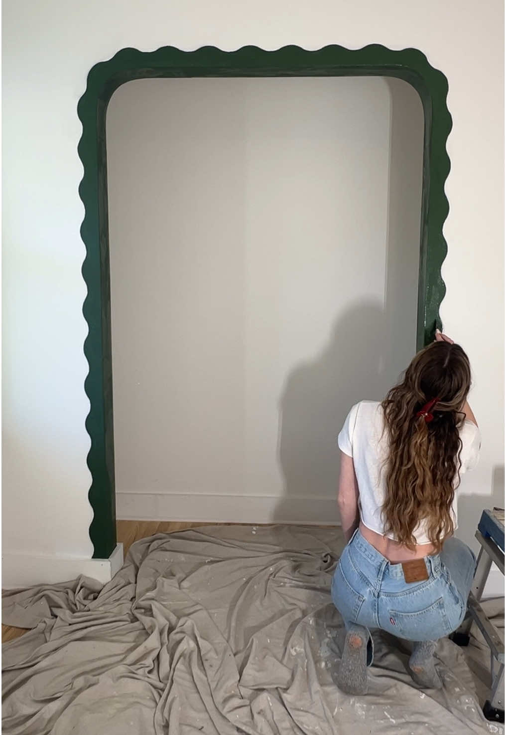 transform your space with a pop of color and charm, this fun painted arch made all the difference! ✨🌿 * #apartmenttherapy #diyhomeprojects #homerenovationdiy #beforeandafter #apartmenttour #howto #diyproject 