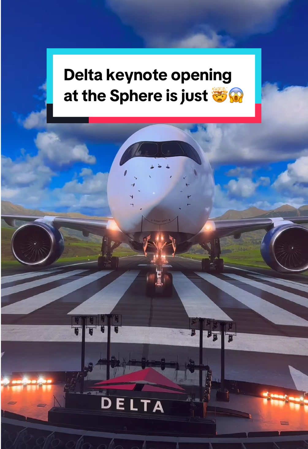 Delta may have just won the award with the best opening for keynote at CES 2025😱 #delta #sphere #keynothe #ces2025 #ces #techtok #thesphere 