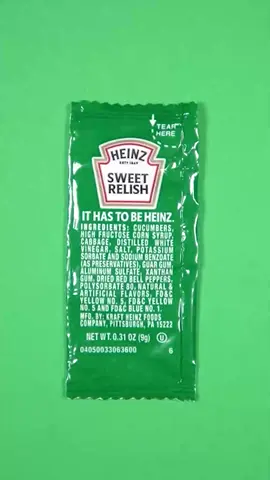 Heinz Sweet Relish #condiments #condimentpacketcollection #condimentpackets #tearhere #heinz #relish