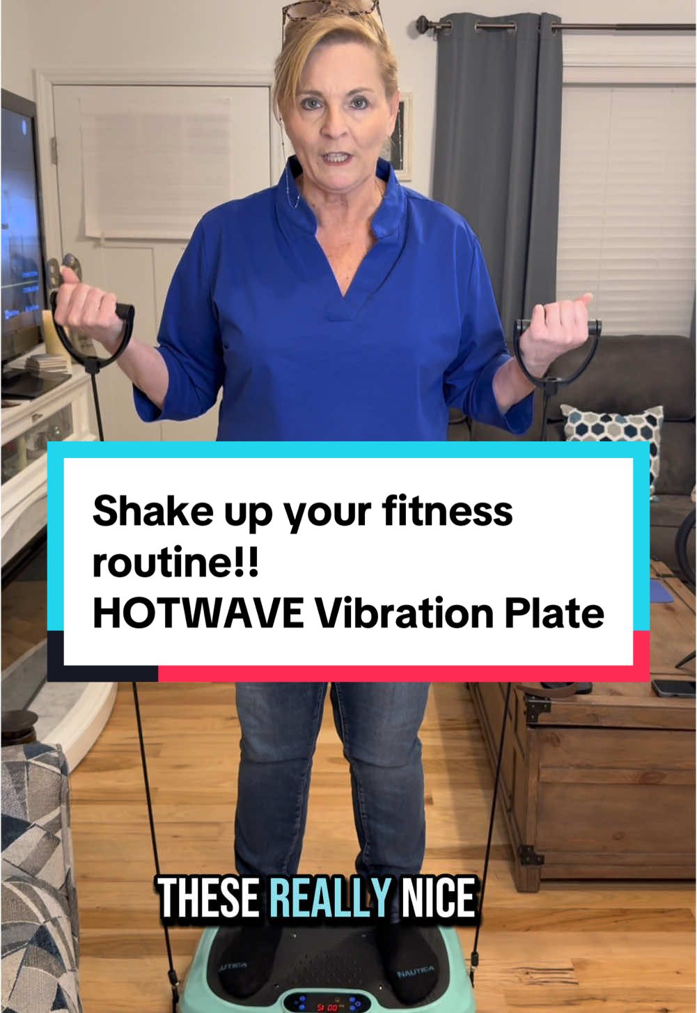 This Vibration Plate improves muscle tones and makes your workouts fun!! #NewYearNewAura #newyearnewyou #health #vibrationplate  **Results may vary for each individual 